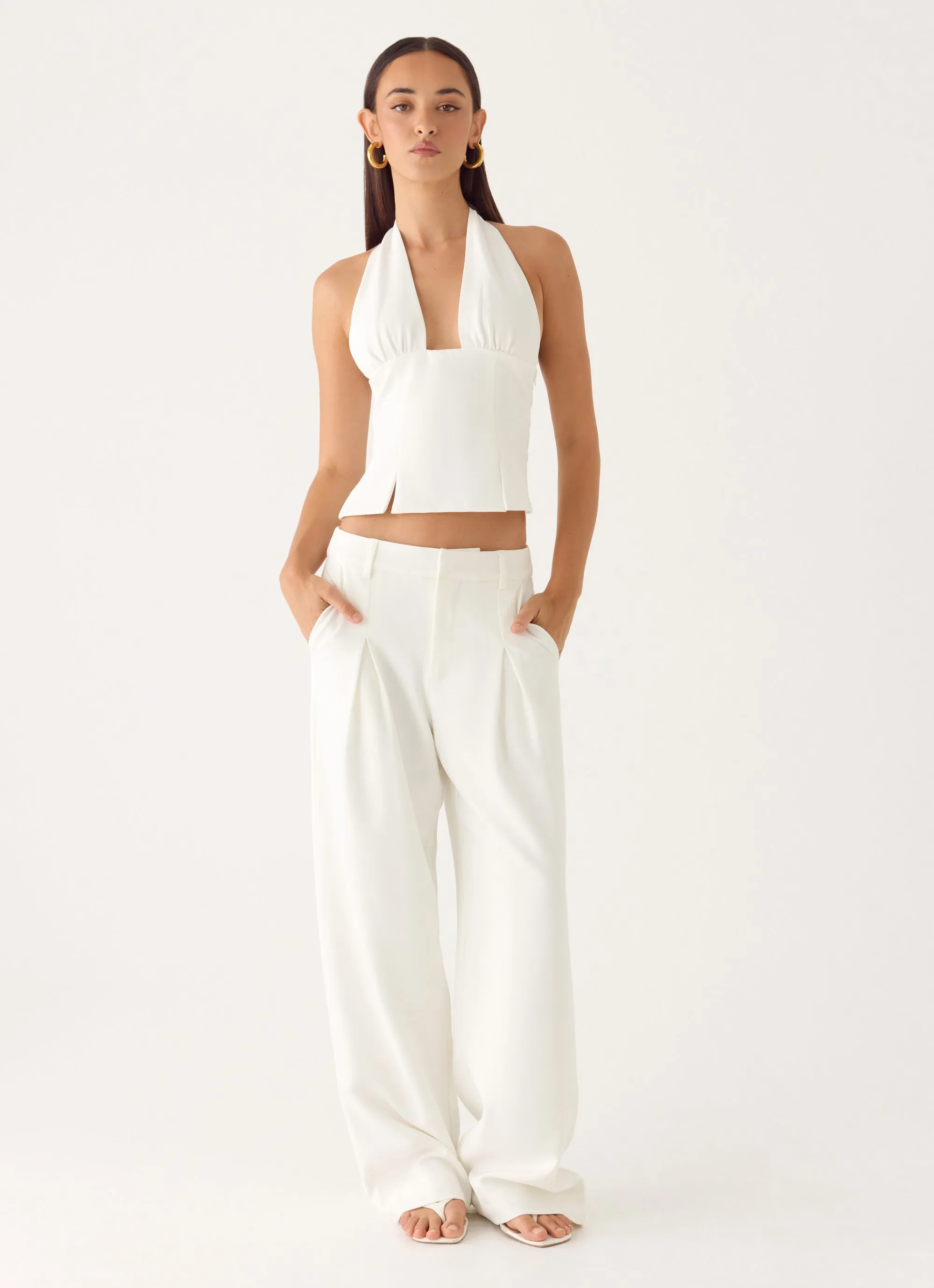 Sora Low Rise Pant - White sold by Peppermayo product image thumbnail 4