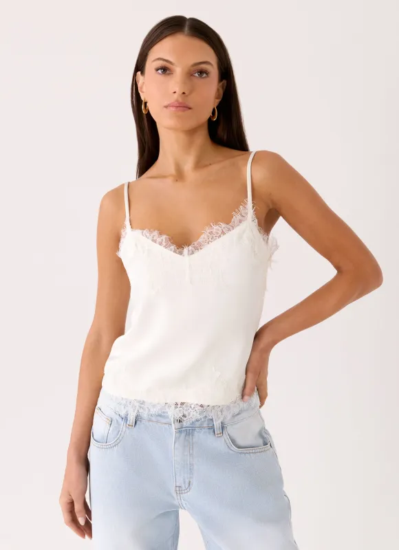 Ellora Cami Top - Ivory made by Peppermayo