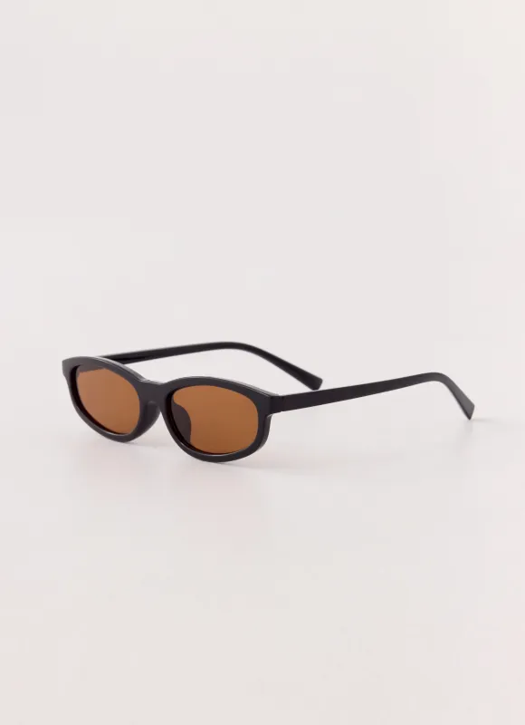 Solar Edge Sunglasses - Black sold by Peppermayo