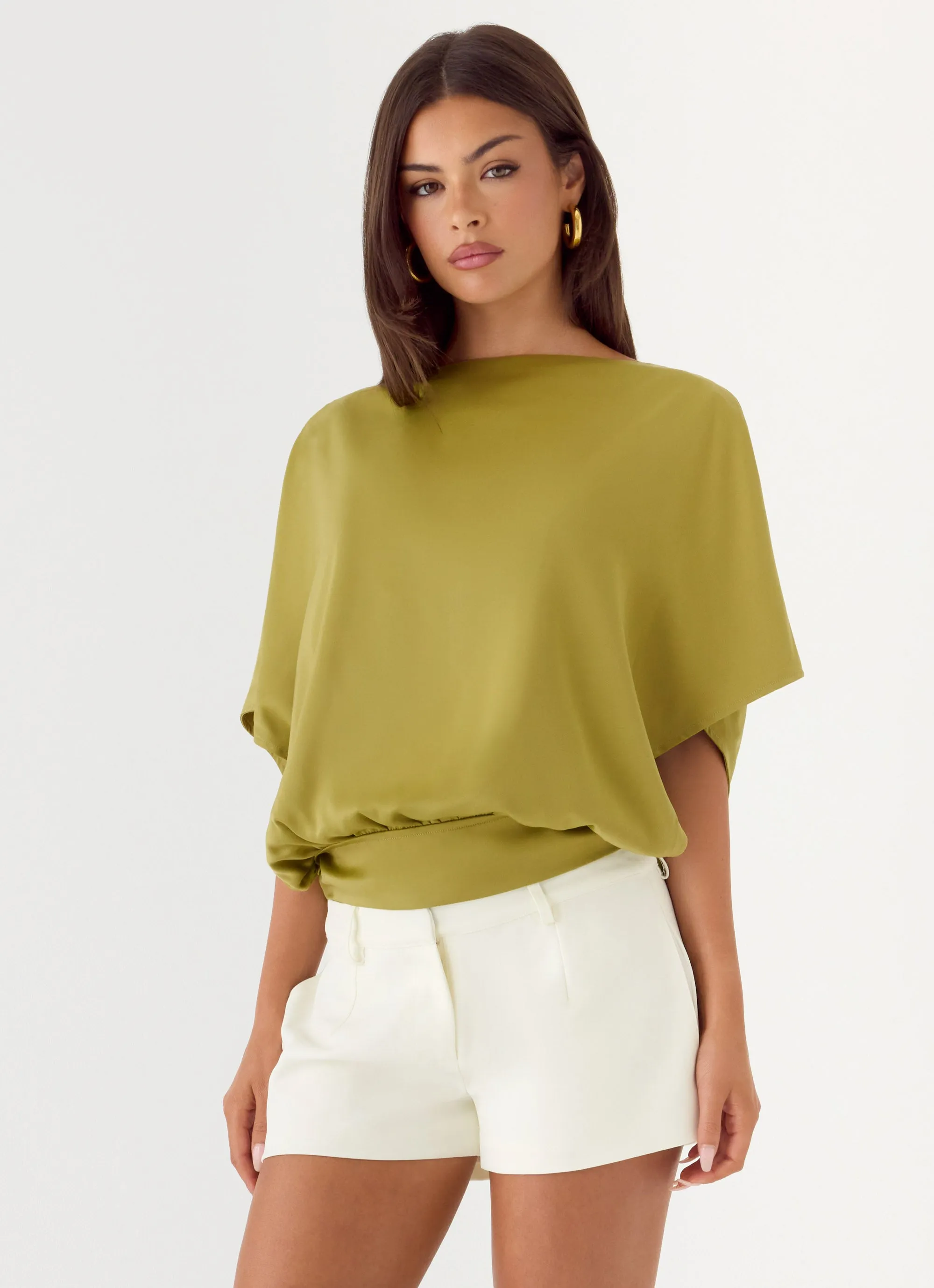 Serena Top - Fern Green sold by Peppermayo