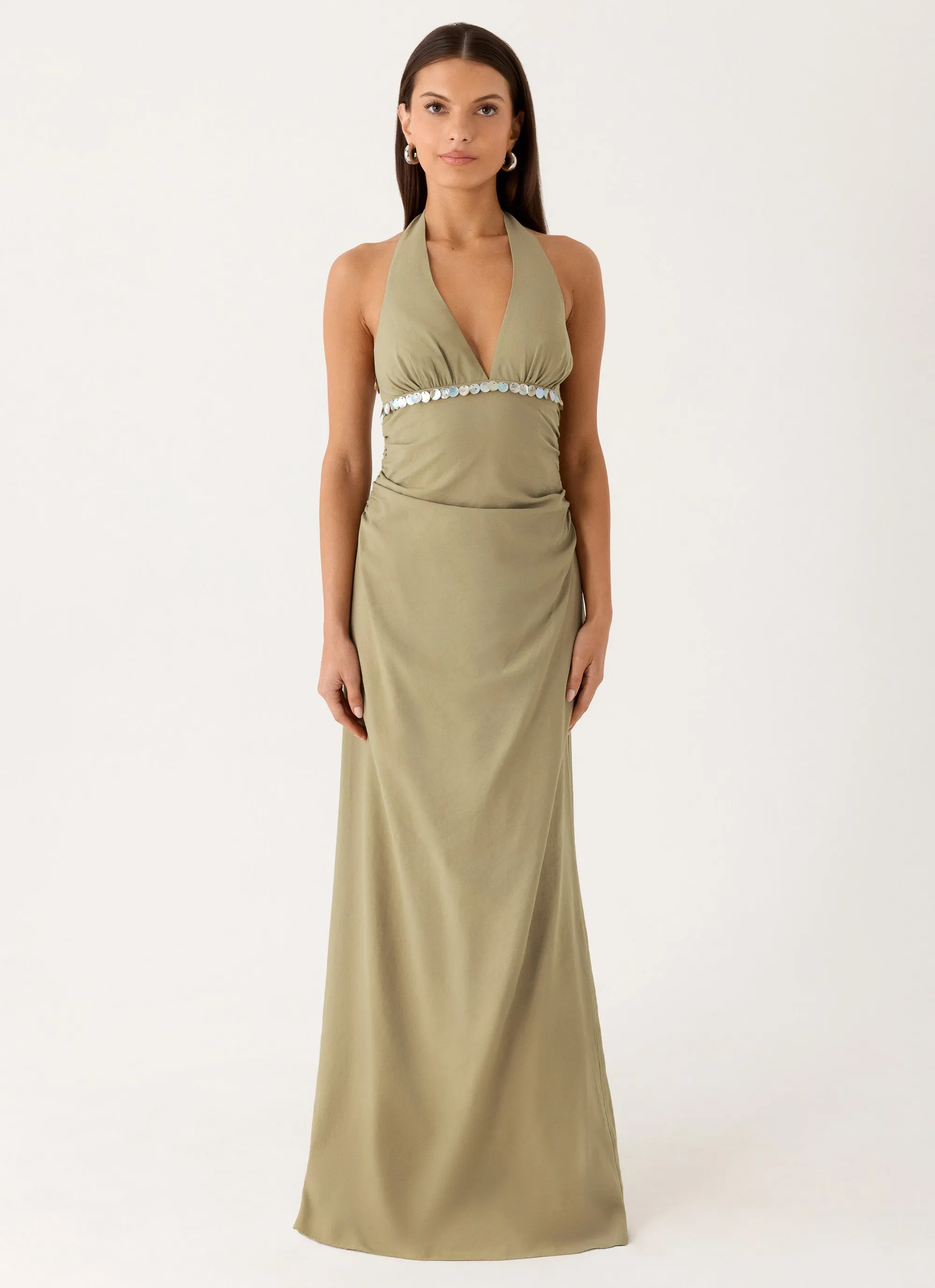 Lorela Maxi Dress - Pale Olive sold by Peppermayo product image thumbnail 2