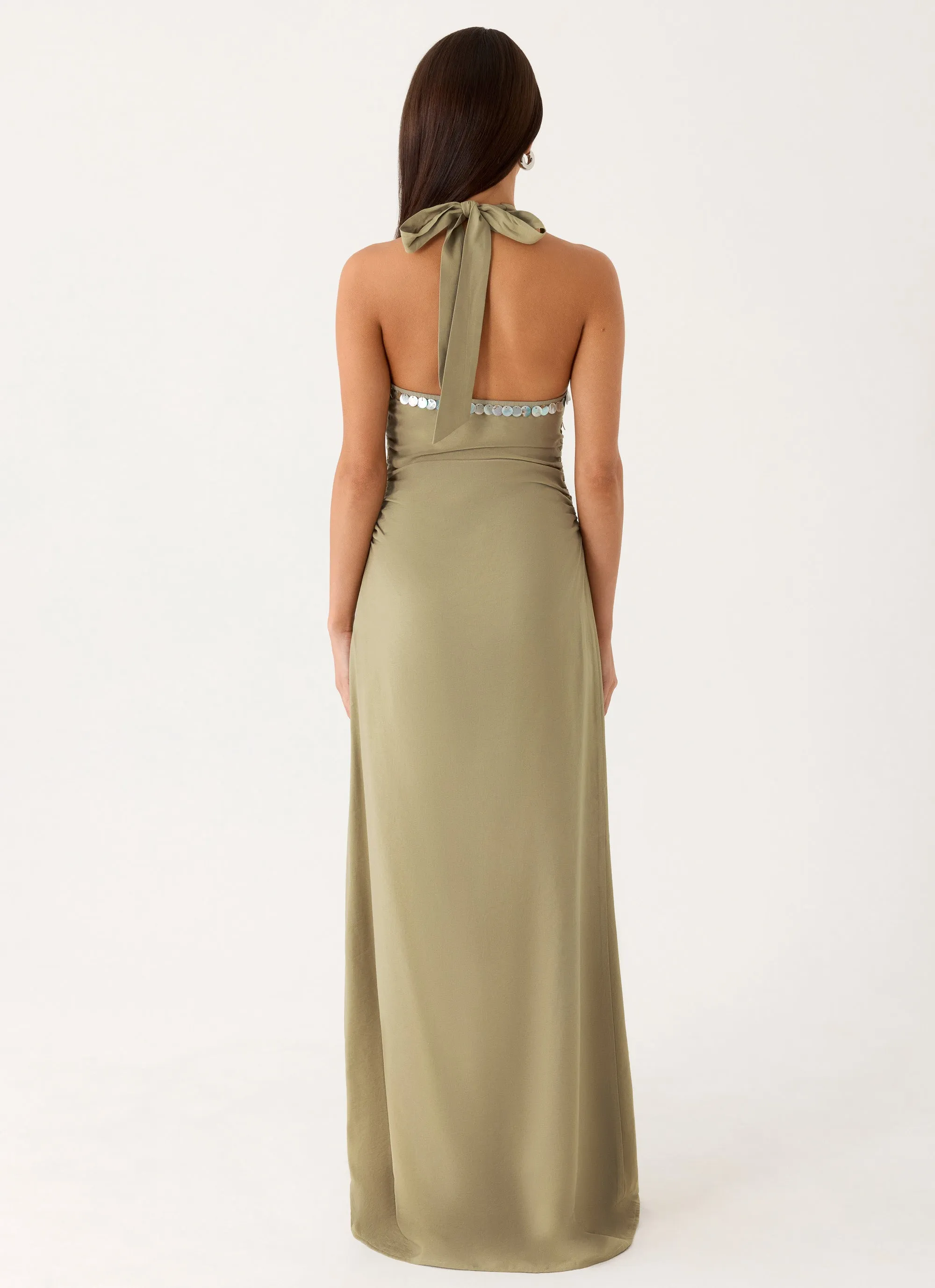 Lorela Maxi Dress - Pale Olive sold by Peppermayo product image thumbnail 4