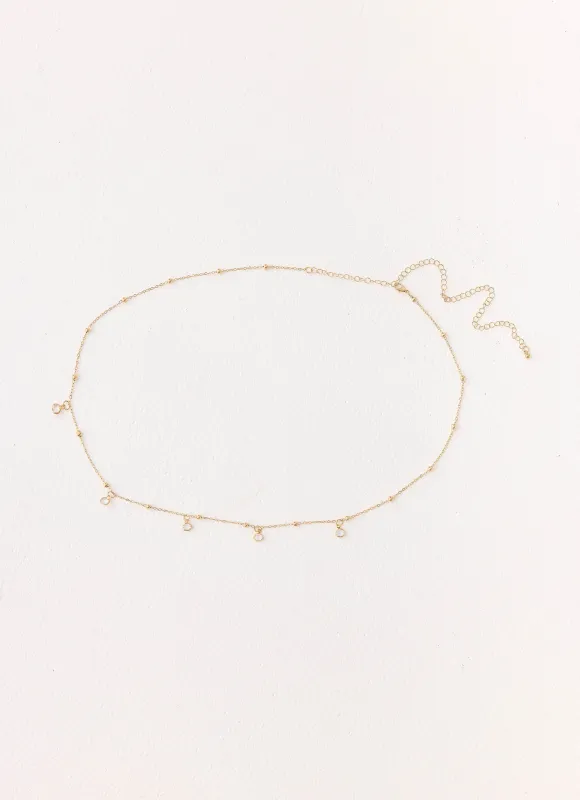 Crystal Haze Belly Chain - Gold sold by Peppermayo
