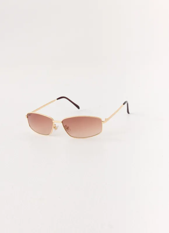 Golden Glow Sunglasses - Gold sold by Peppermayo