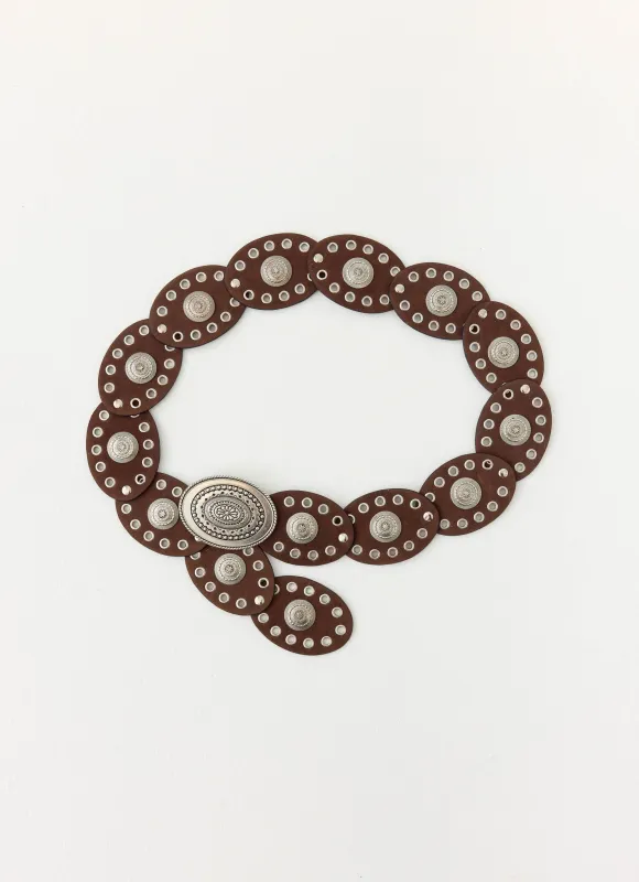 Sundown Spur Belt - Chocolate made by Peppermayo