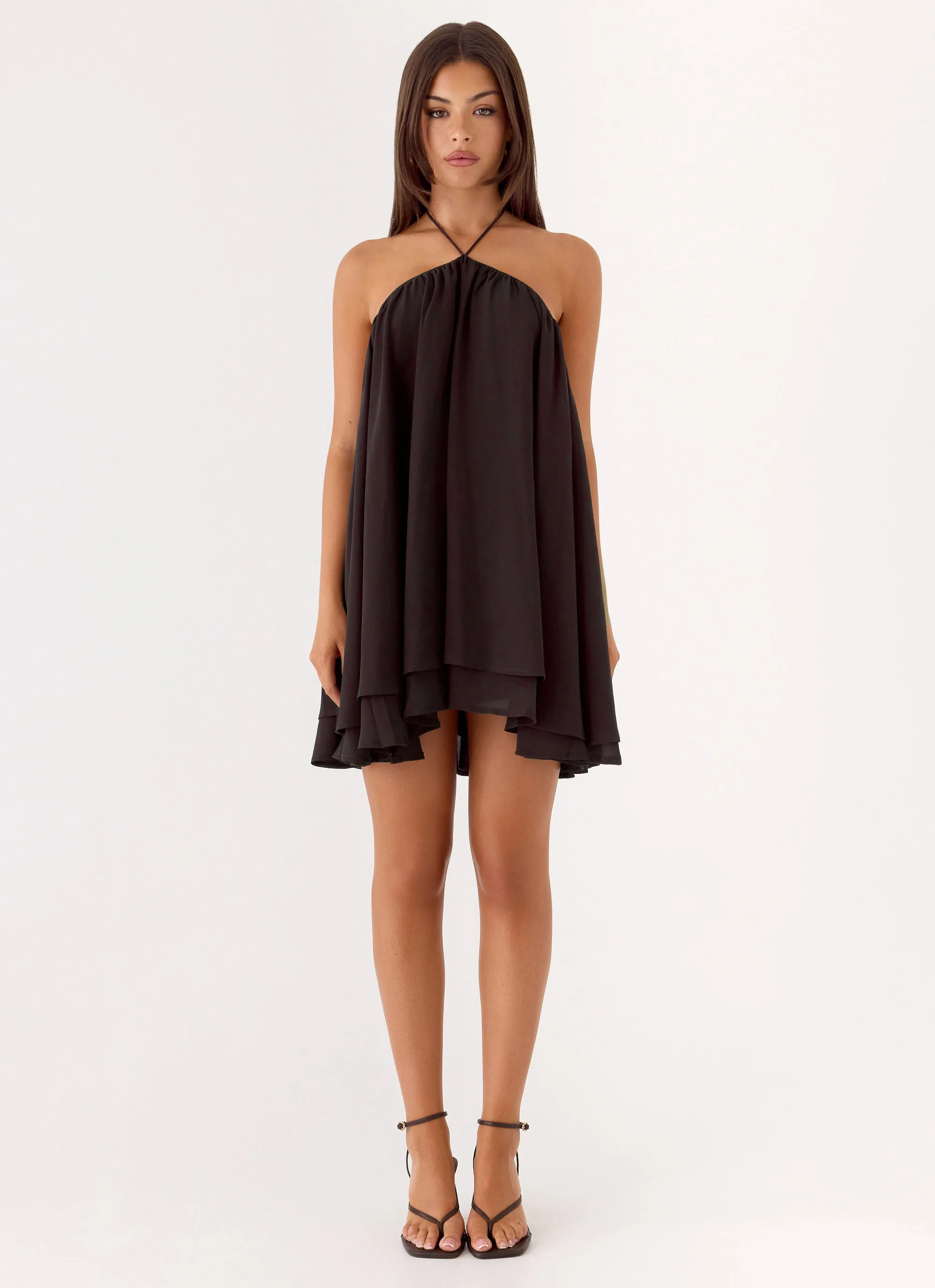 Alicelle Halter Mini Dress - Chocolate sold by Peppermayo product image thumbnail 4