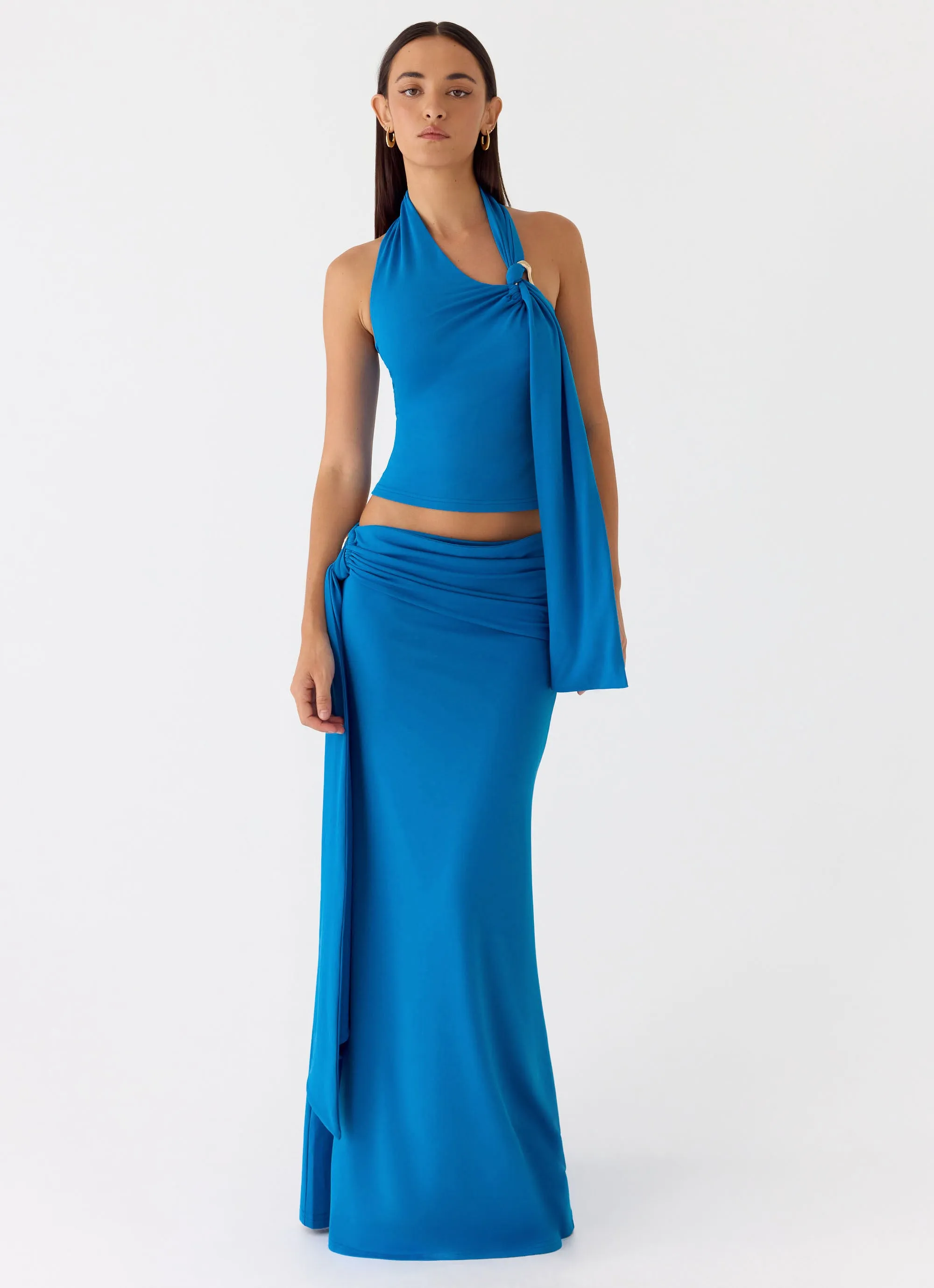Demiase Maxi Skirt - Royal Blue sold by Peppermayo