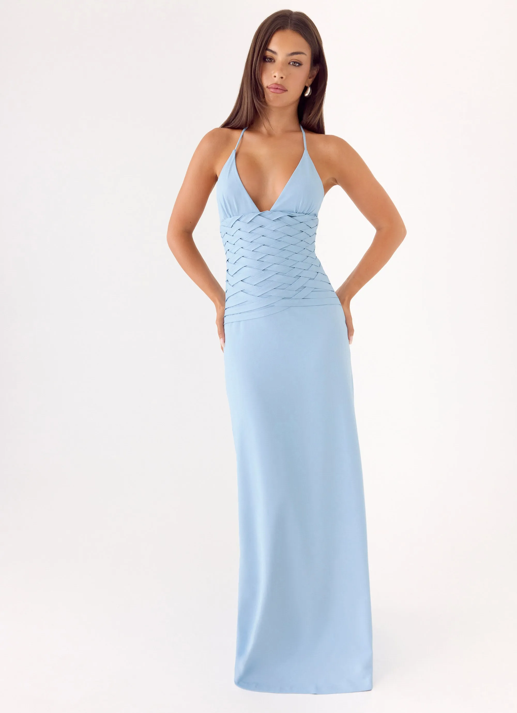 Miliano Handwoven Maxi Dress - Blue sold by Peppermayo product image thumbnail 4