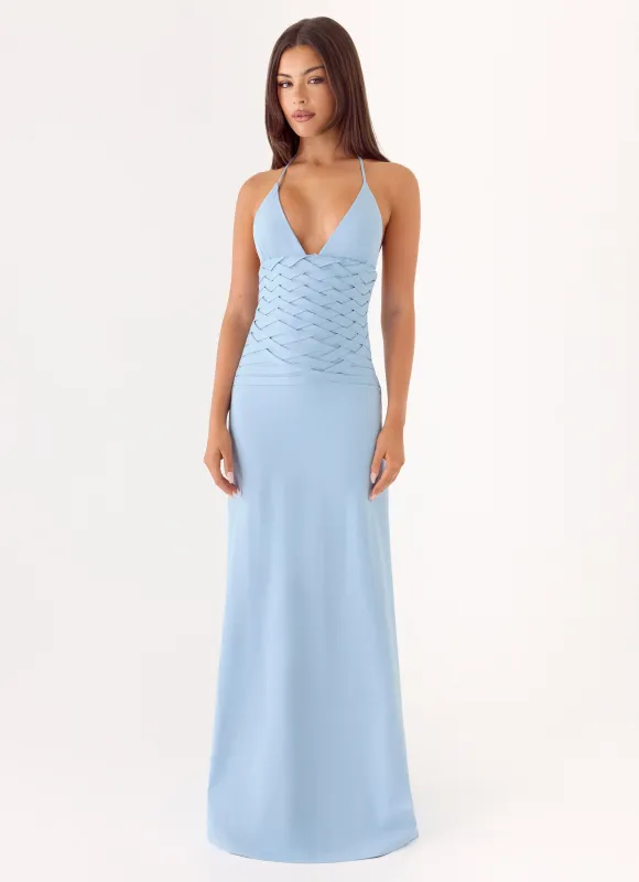 Miliano Handwoven Maxi Dress - Blue made by Peppermayo