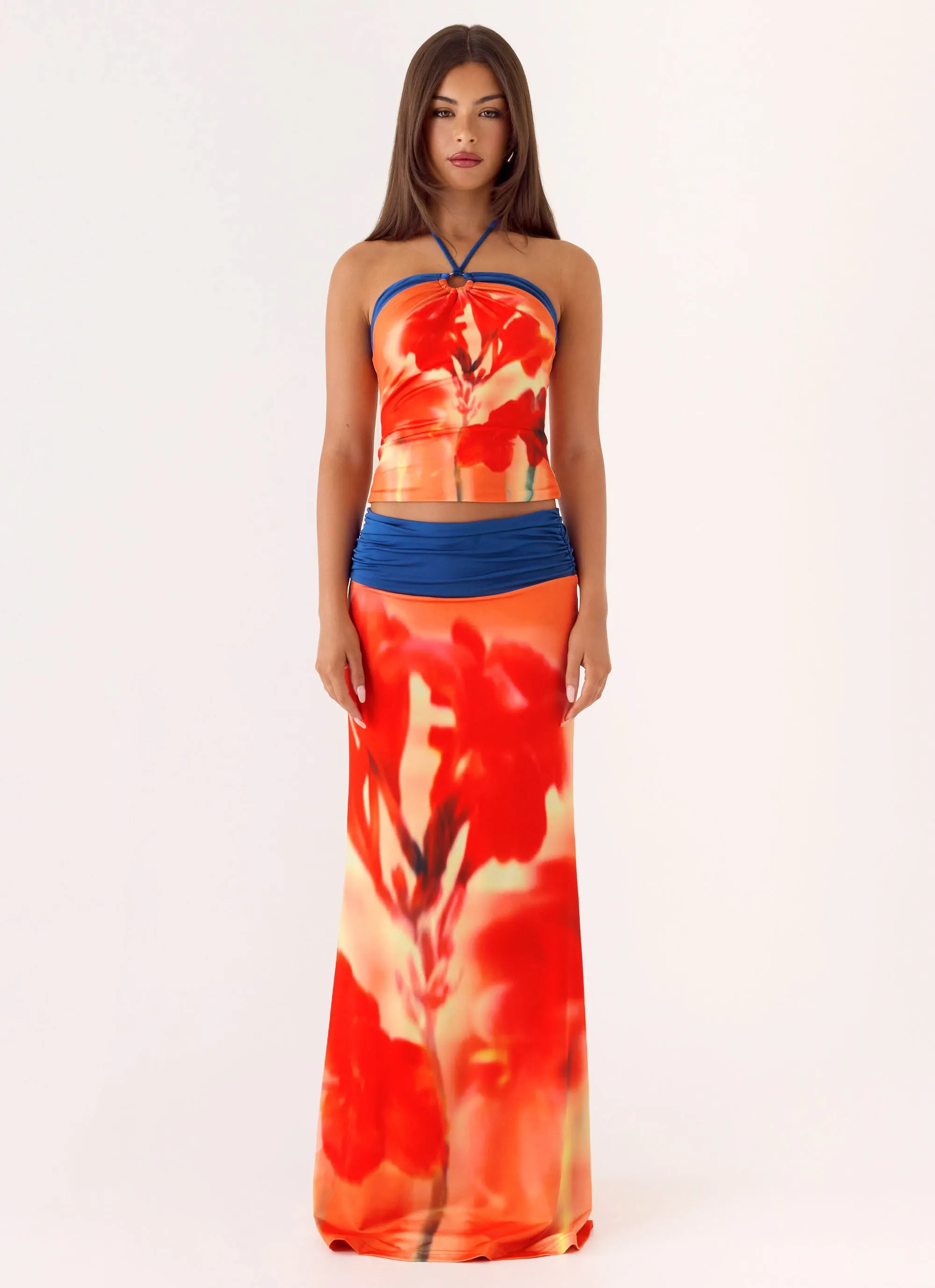 Fraser Maxi Skirt - Sunburnt Petal sold by Peppermayo