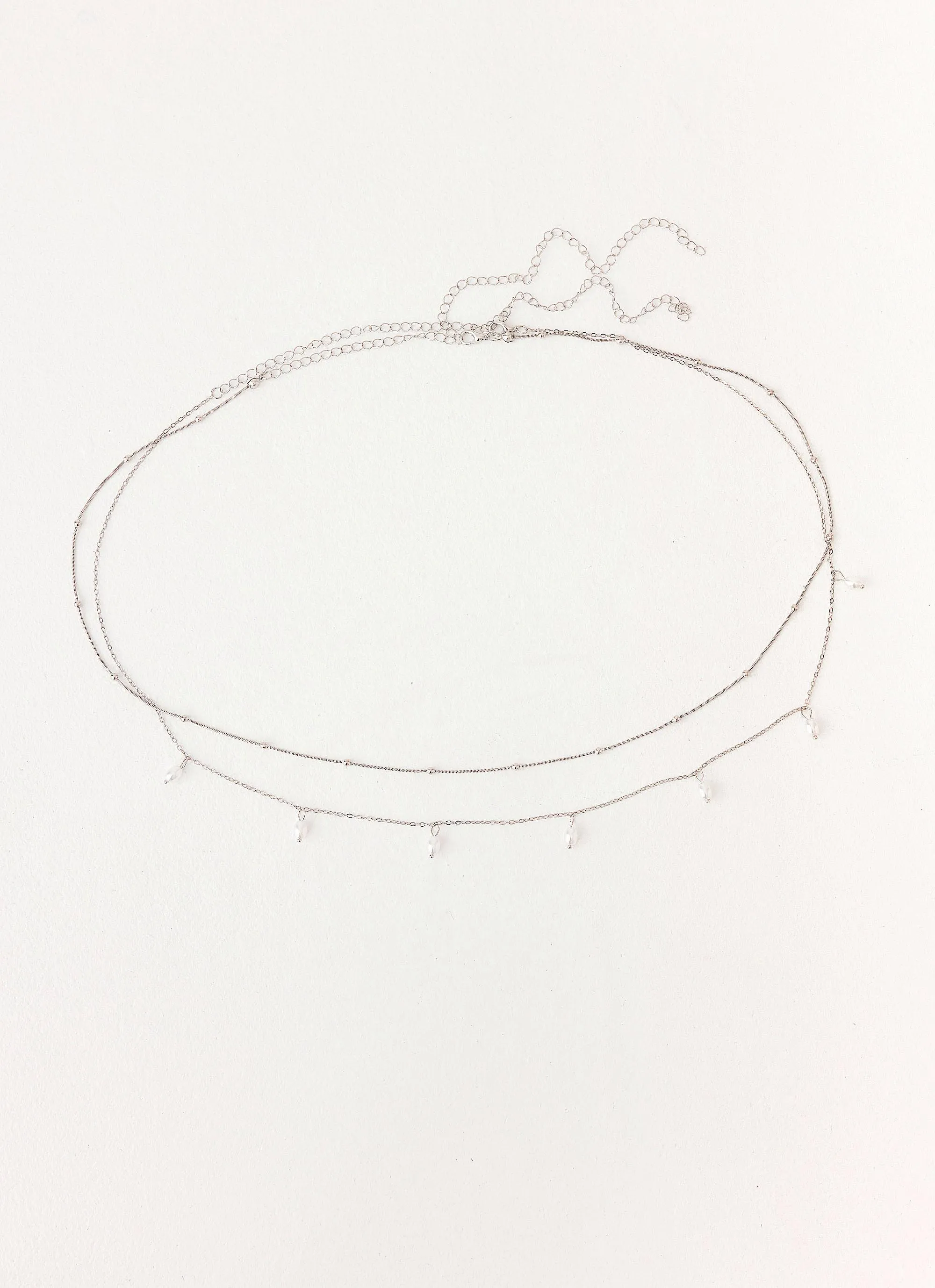 Blush Pearl Belly Chain - Silver sold by Peppermayo