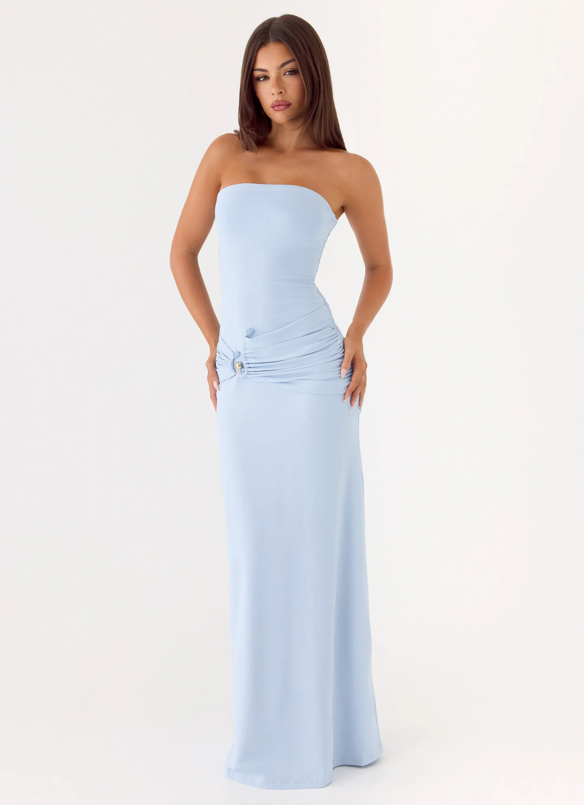Dimmi Strapless Maxi Dress - Blue sold by Peppermayo product image thumbnail 4