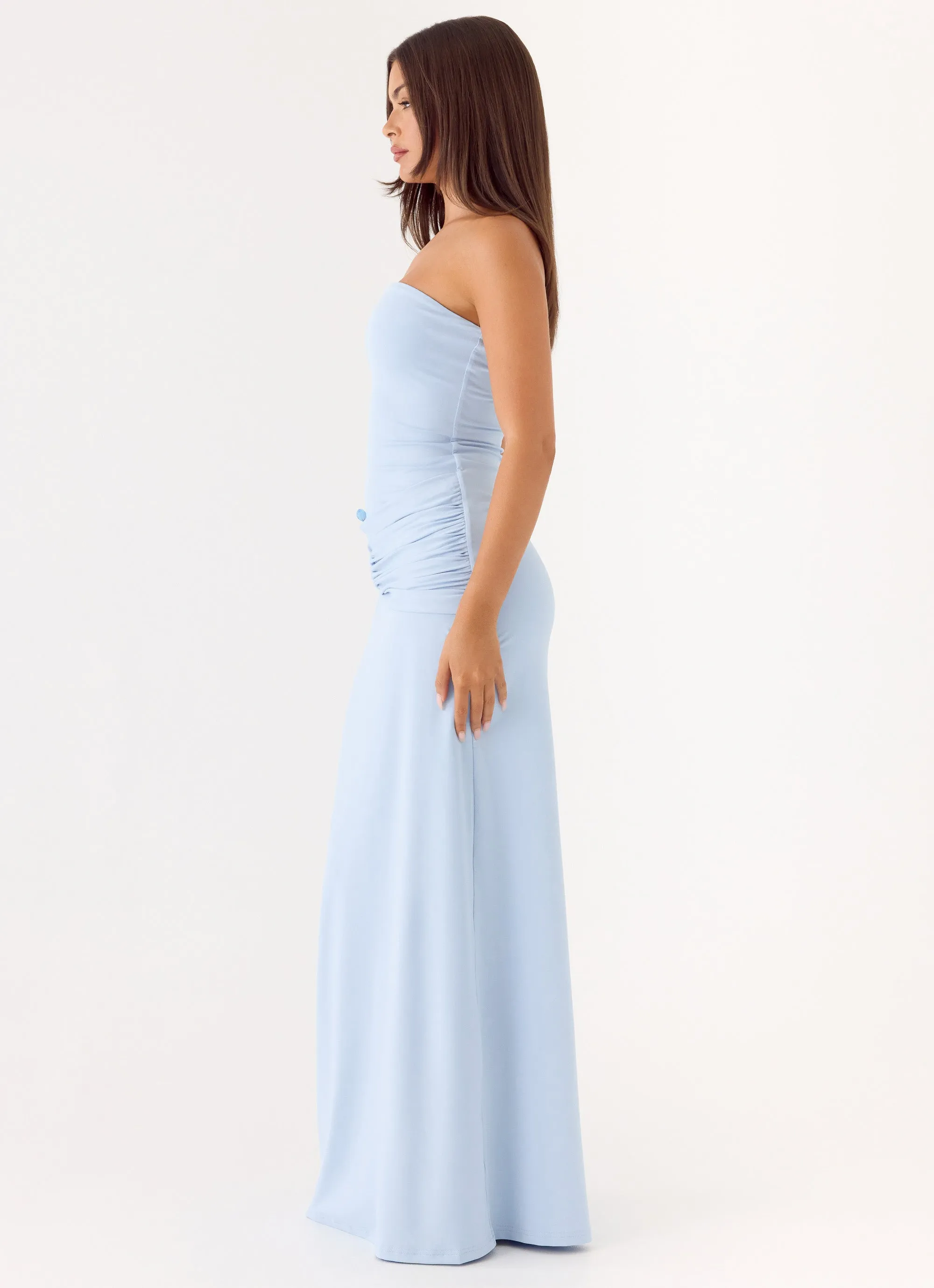 Dimmi Strapless Maxi Dress - Blue sold by Peppermayo product image thumbnail 2