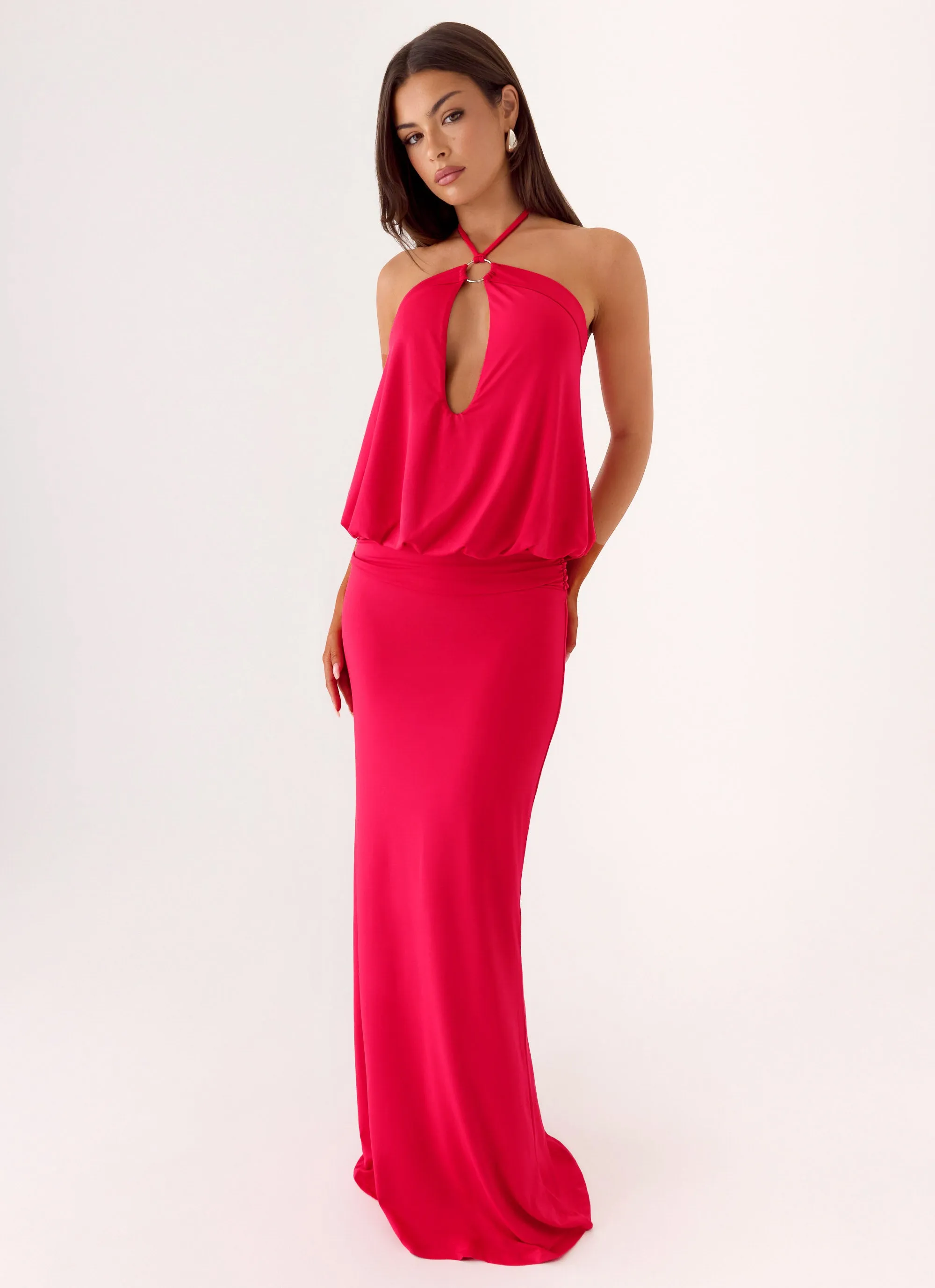 Telling You Maxi Dress - Red Magenta sold by Peppermayo product image thumbnail 5