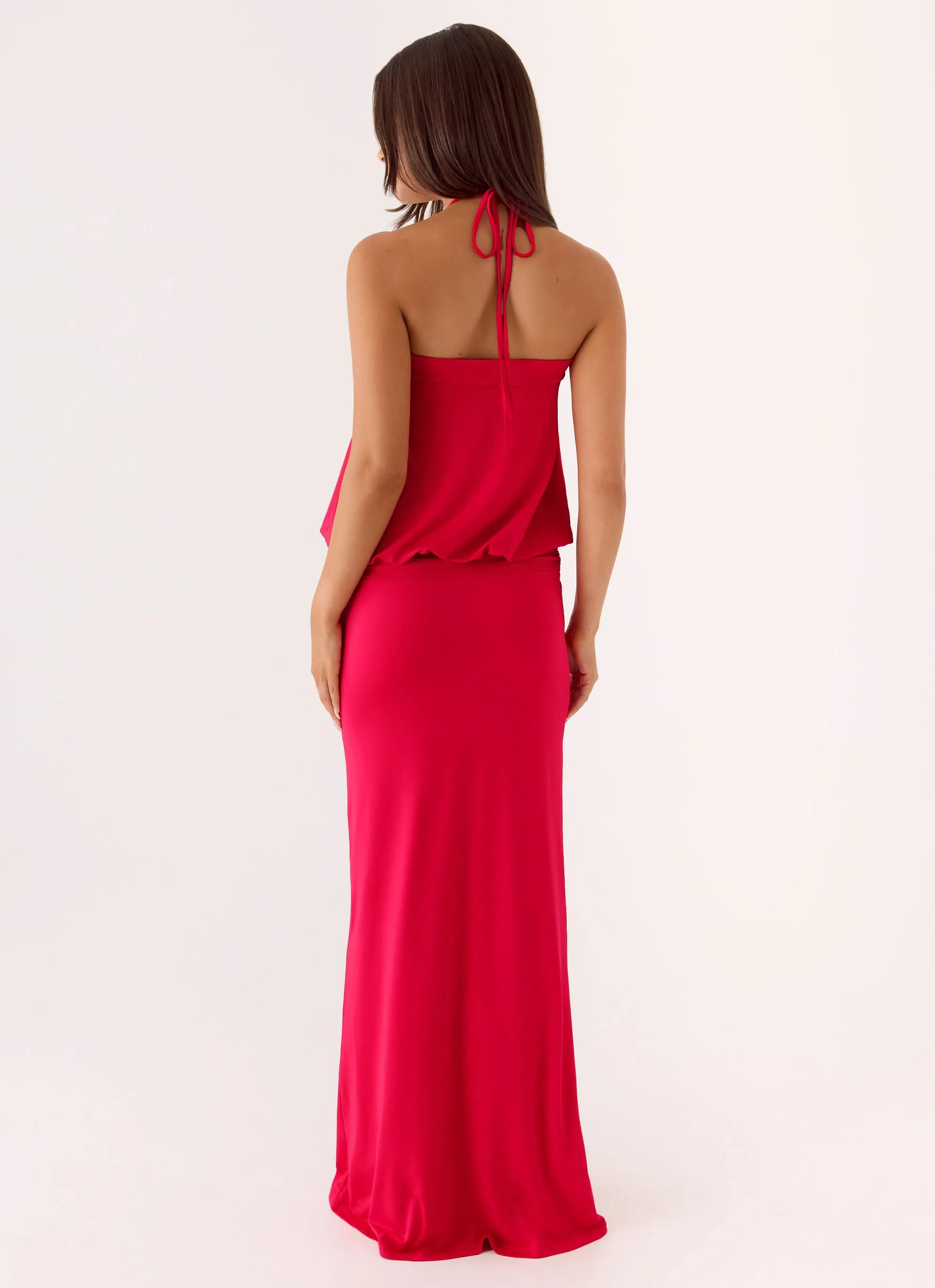 Telling You Maxi Dress - Red Magenta sold by Peppermayo product image thumbnail 3