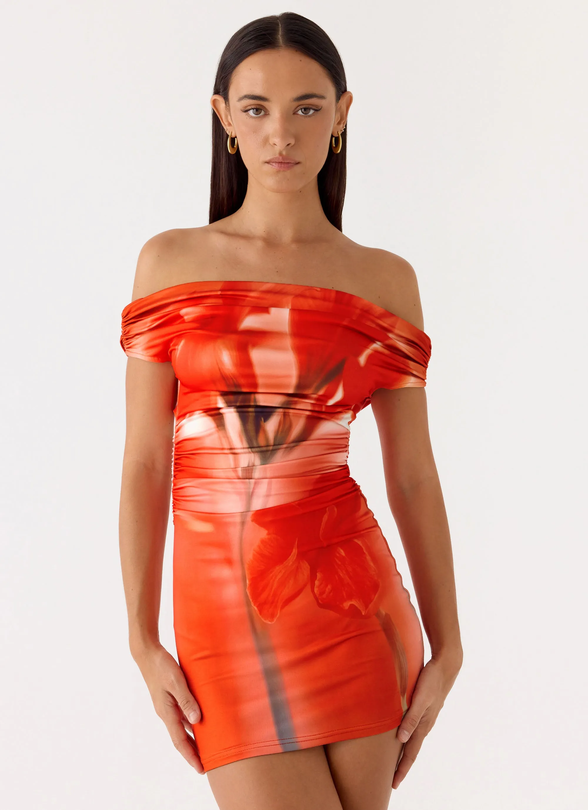 Moka Mini Dress - Fire Petal sold by Peppermayo