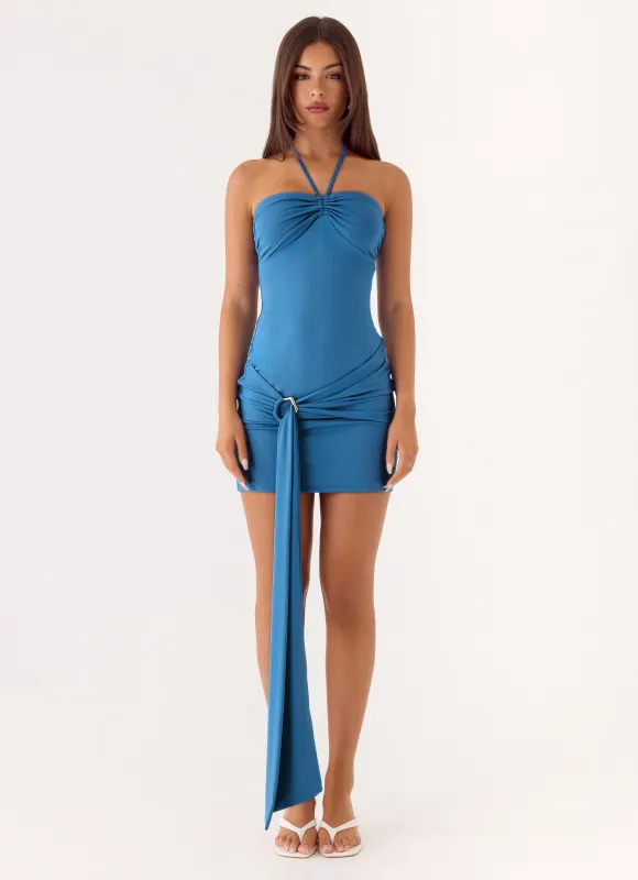 Flore Mini Dress - Royal Blue made by Peppermayo