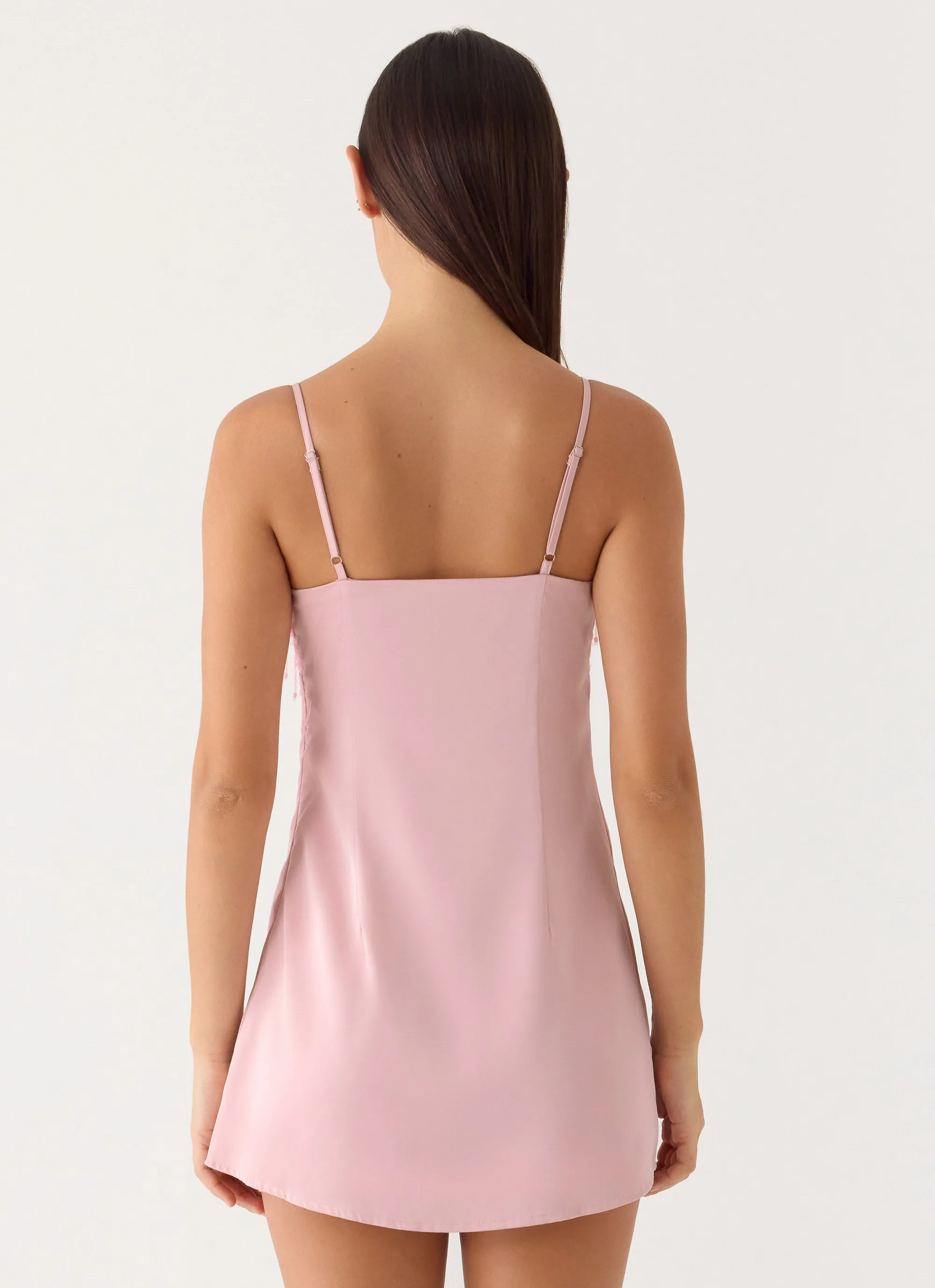 Siren Sequin Beaded Mini Dress - Pink sold by Peppermayo product image thumbnail 5