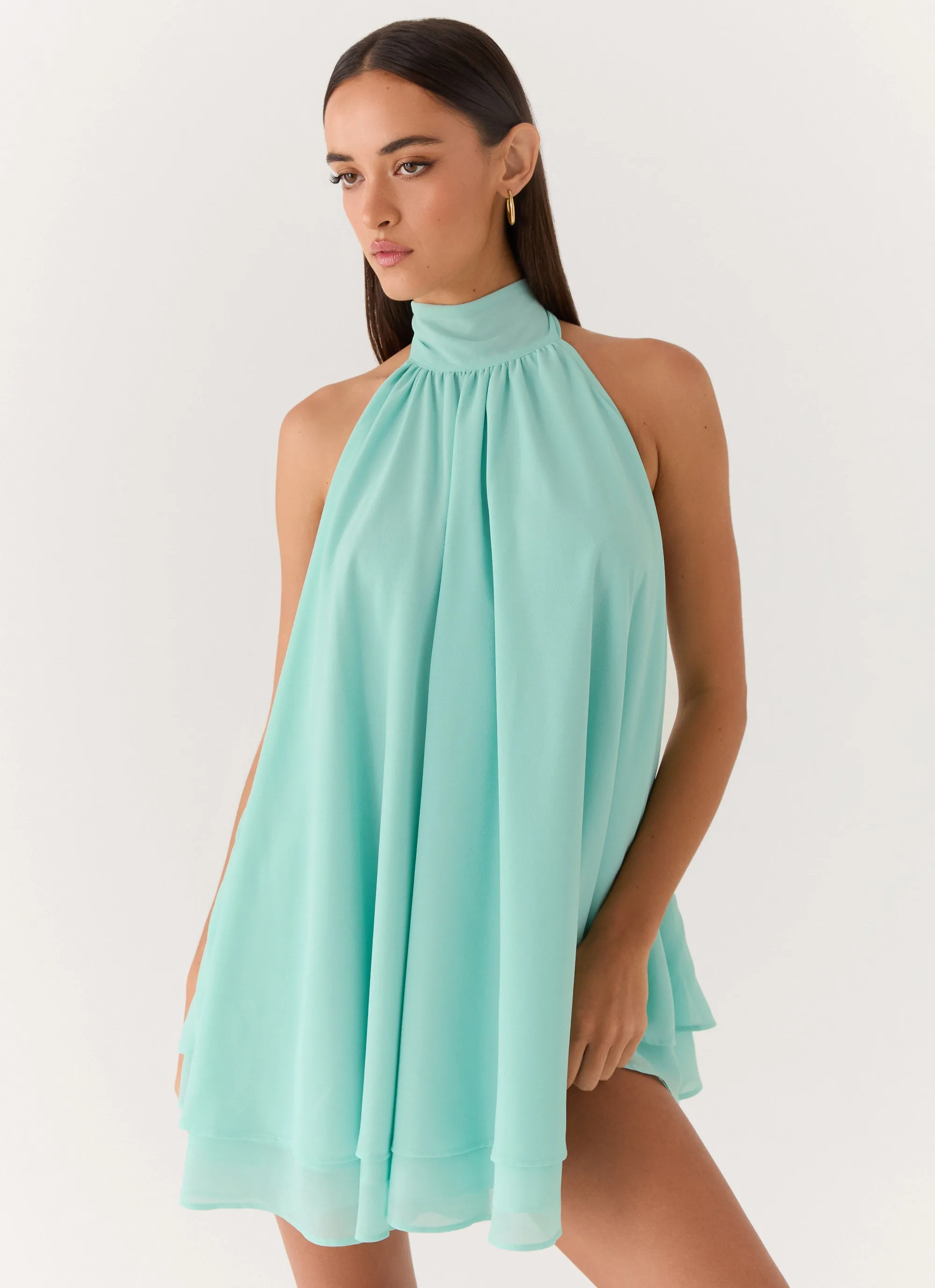 Lyrah Halter Mini Dress - Mint sold by Peppermayo product image thumbnail 5
