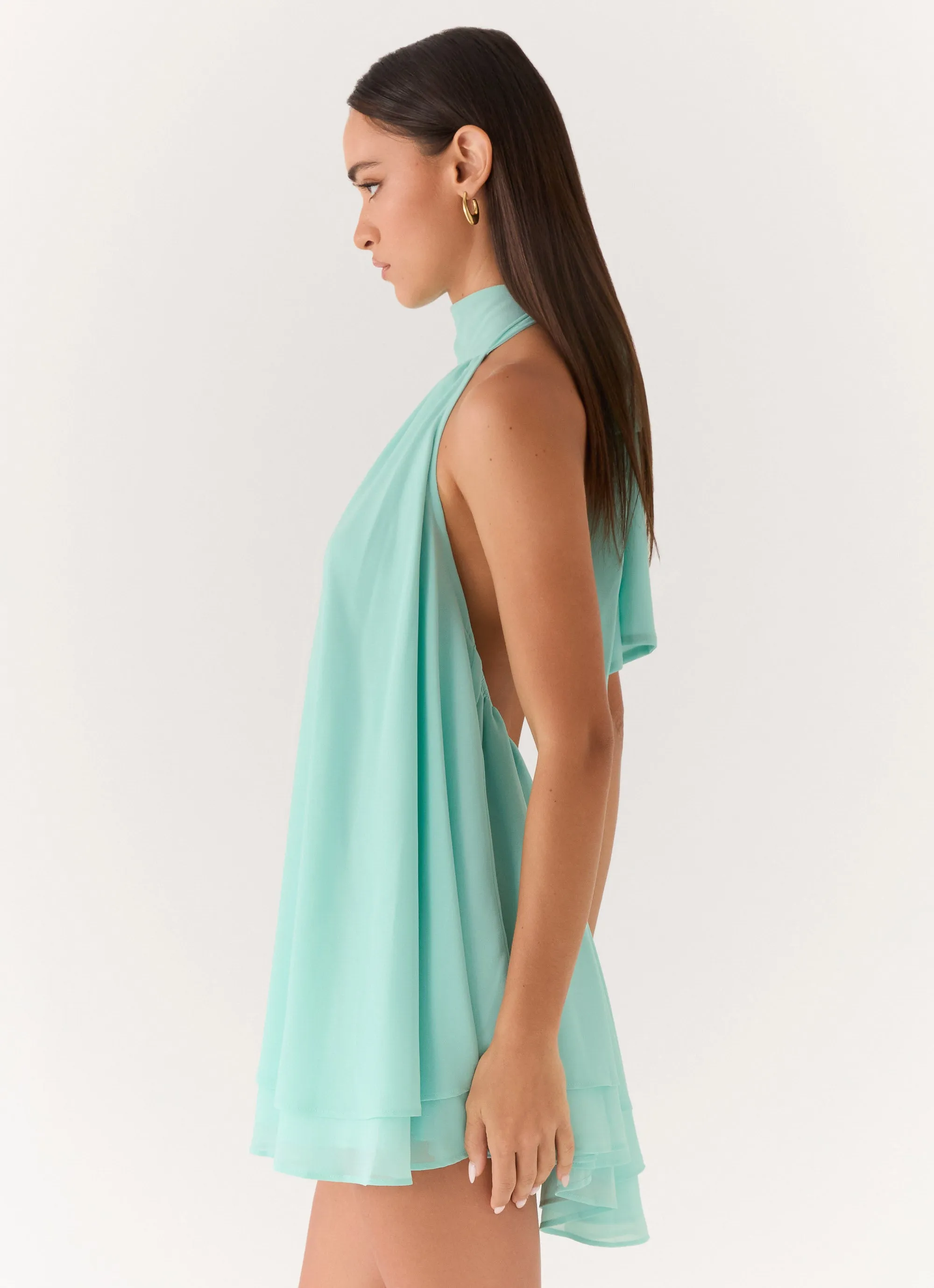 Lyrah Halter Mini Dress - Mint sold by Peppermayo product image thumbnail 2