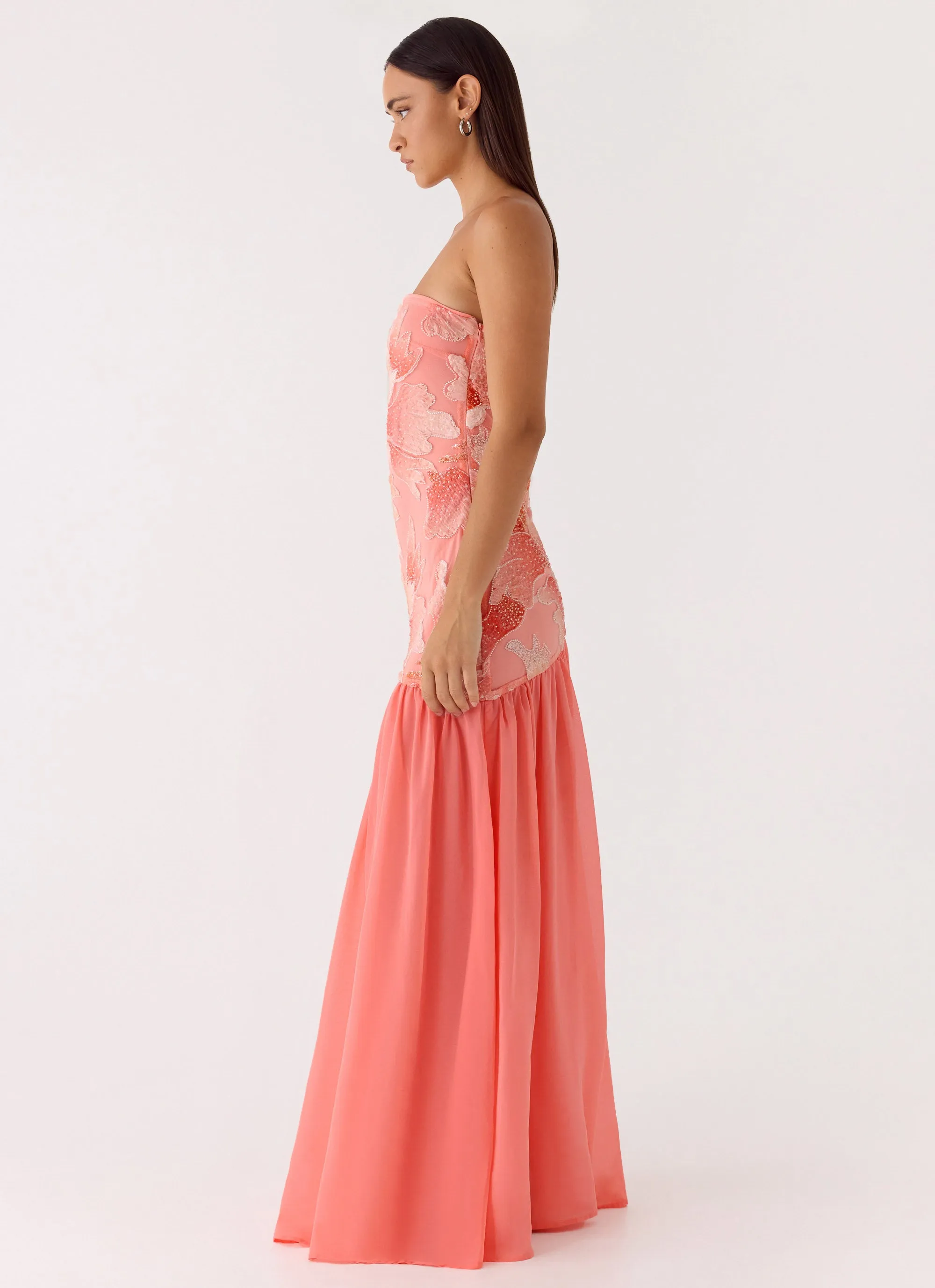 Allana Beaded Maxi Dress - Papaya sold by Peppermayo product image thumbnail 5
