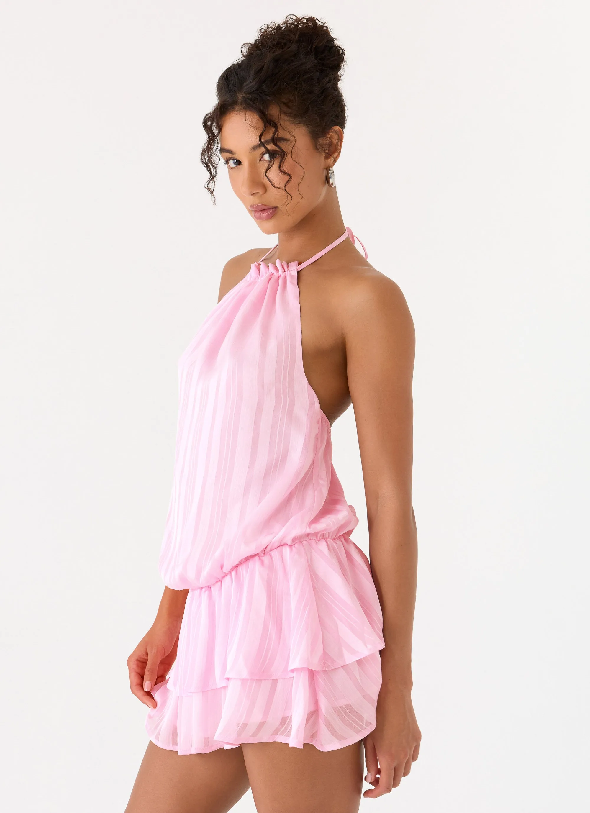 Parade Halter Mini Dress - Pink sold by Peppermayo product image thumbnail 3