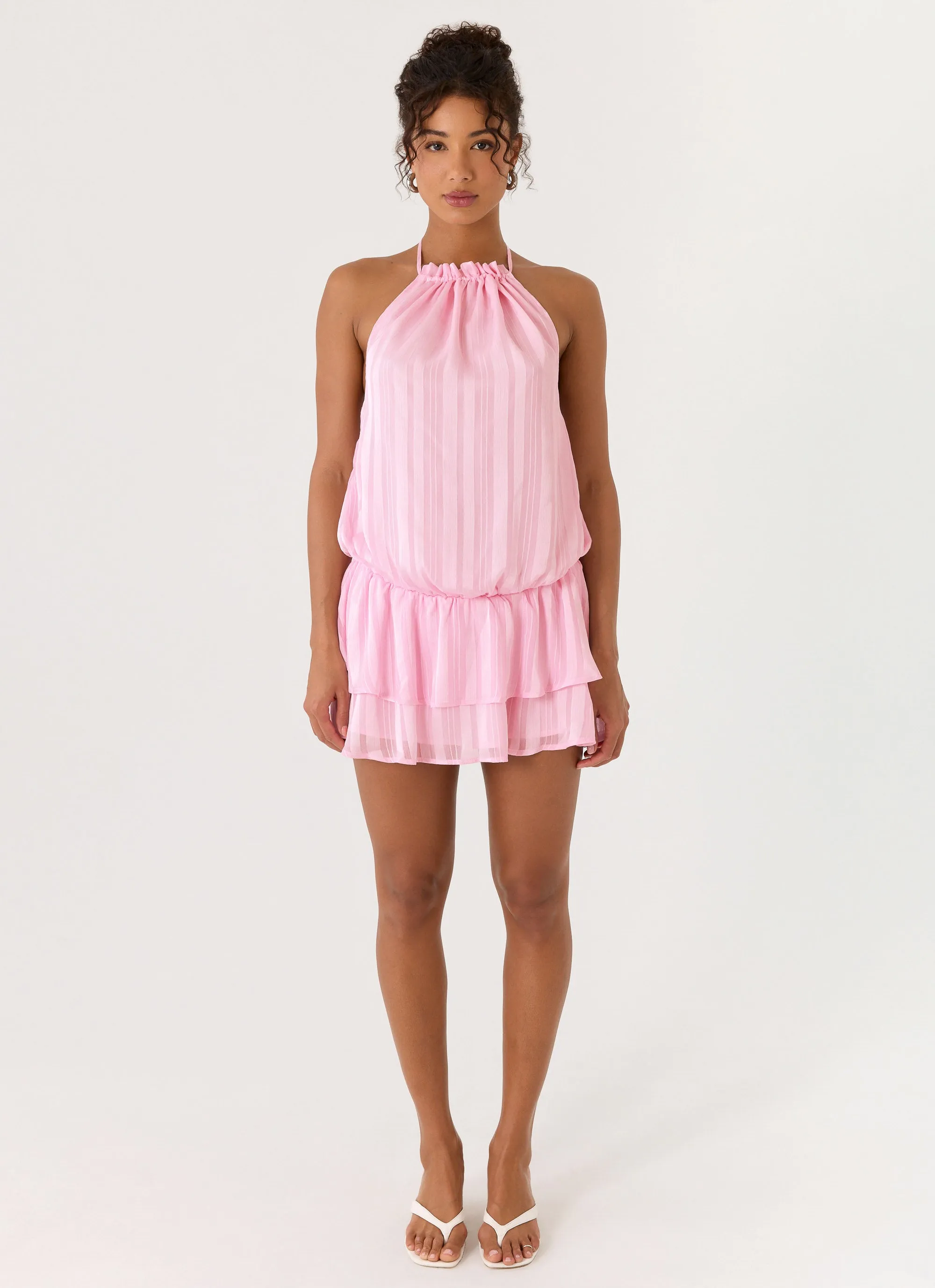 Parade Halter Mini Dress - Pink sold by Peppermayo product image thumbnail 4