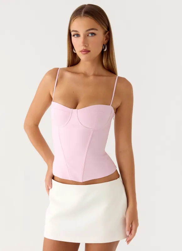 Tayana Corset Top - Pink made by Peppermayo