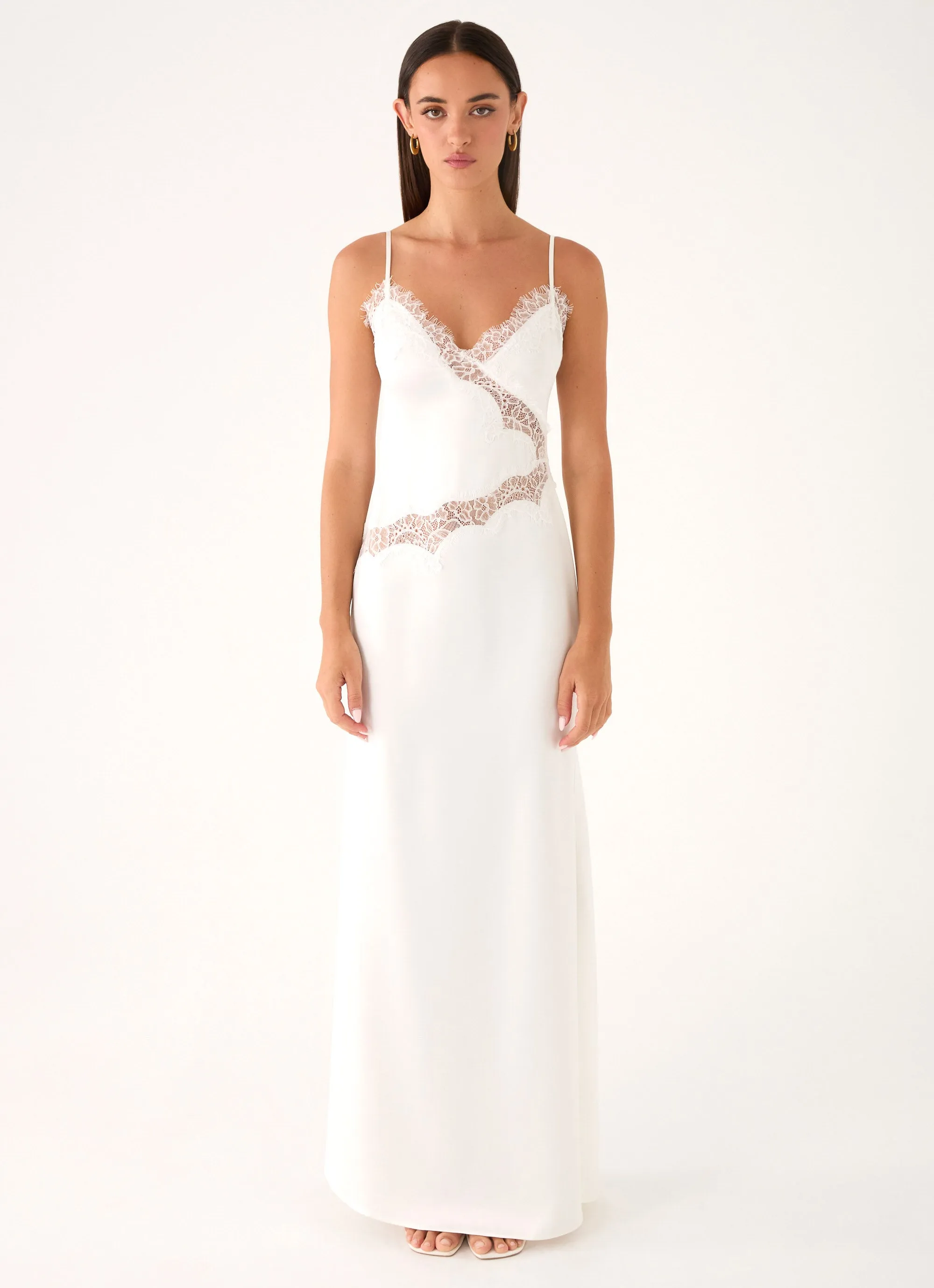 Velisse Maxi Dress - White sold by Peppermayo