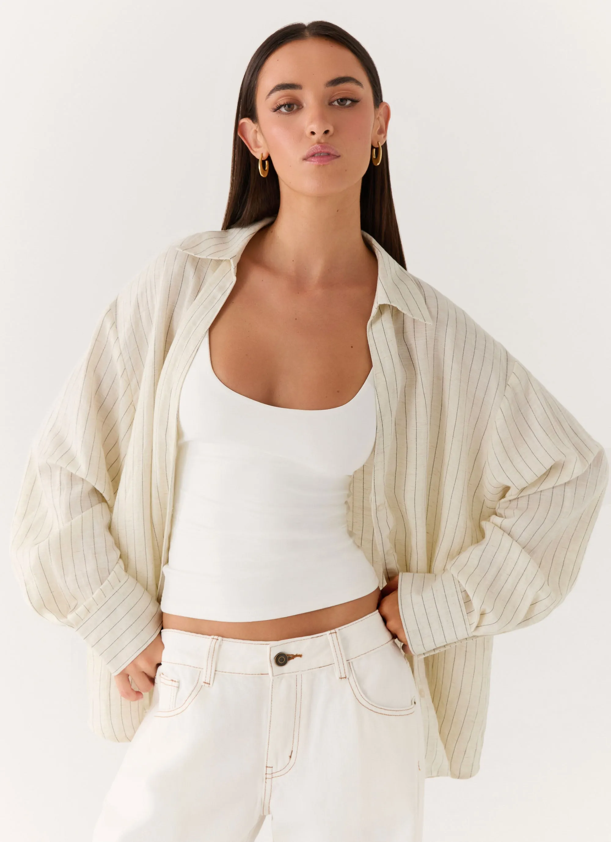 Alessio Shirt - Desert Stripe sold by Peppermayo