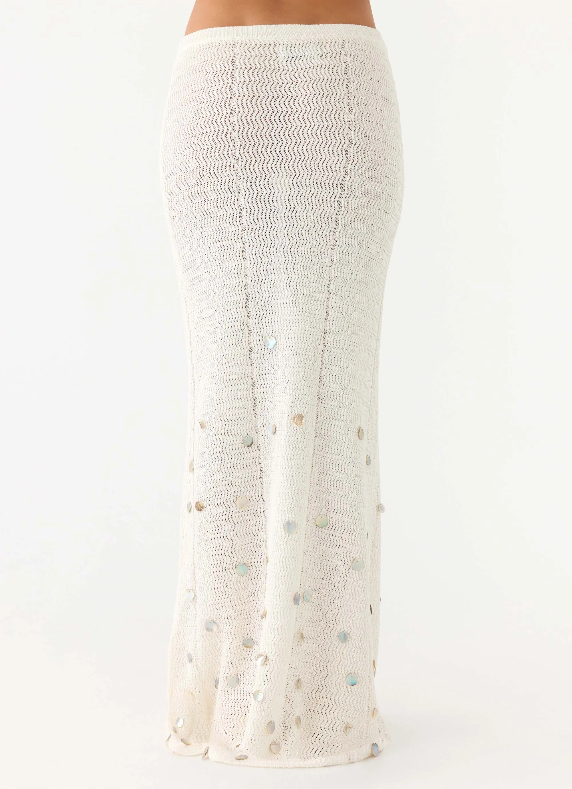 Adelaida Beaded Crochet Maxi Skirt - Ivory sold by Peppermayo product image thumbnail 3