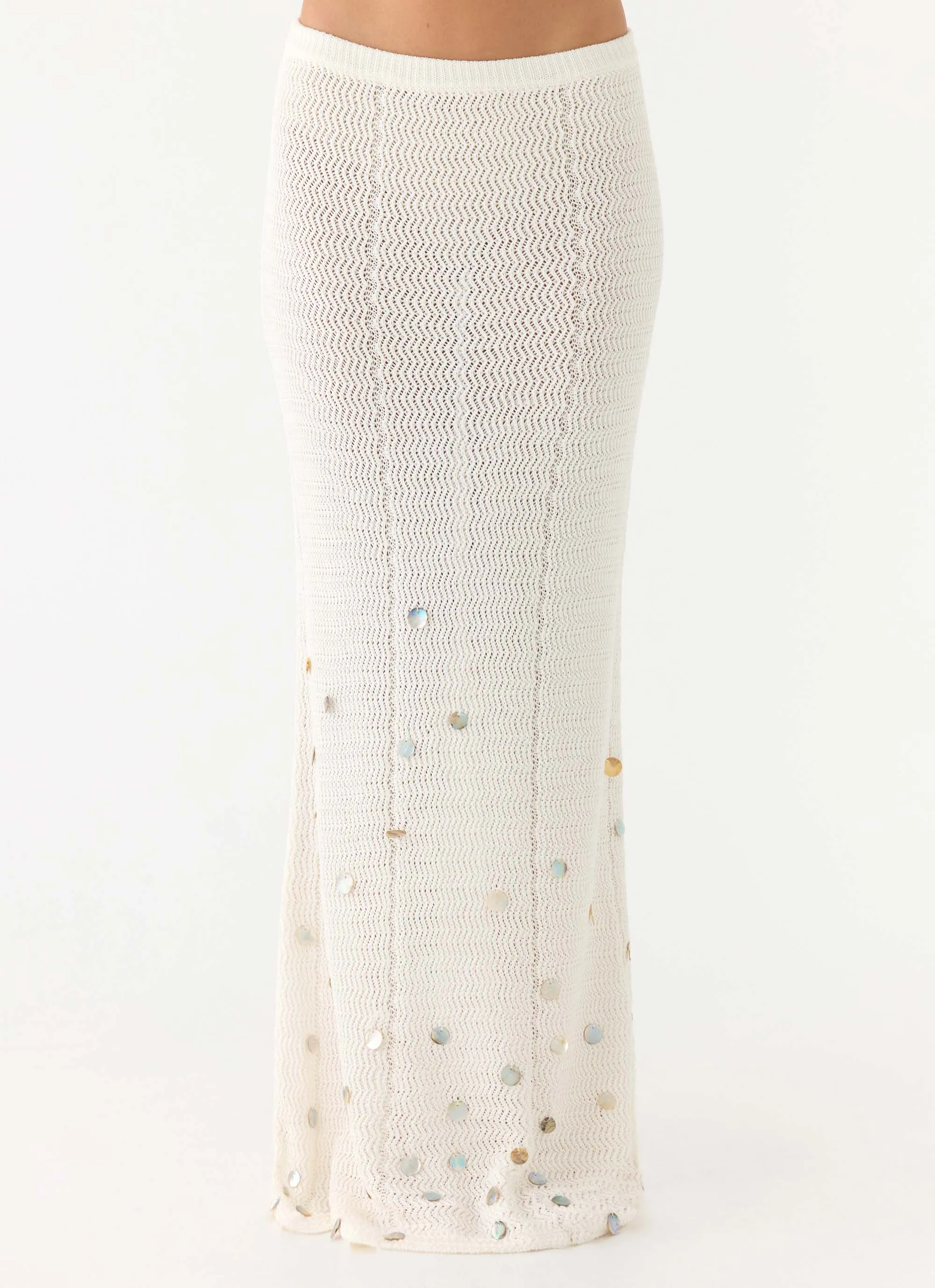 Adelaida Beaded Crochet Maxi Skirt - Ivory sold by Peppermayo product image thumbnail 5