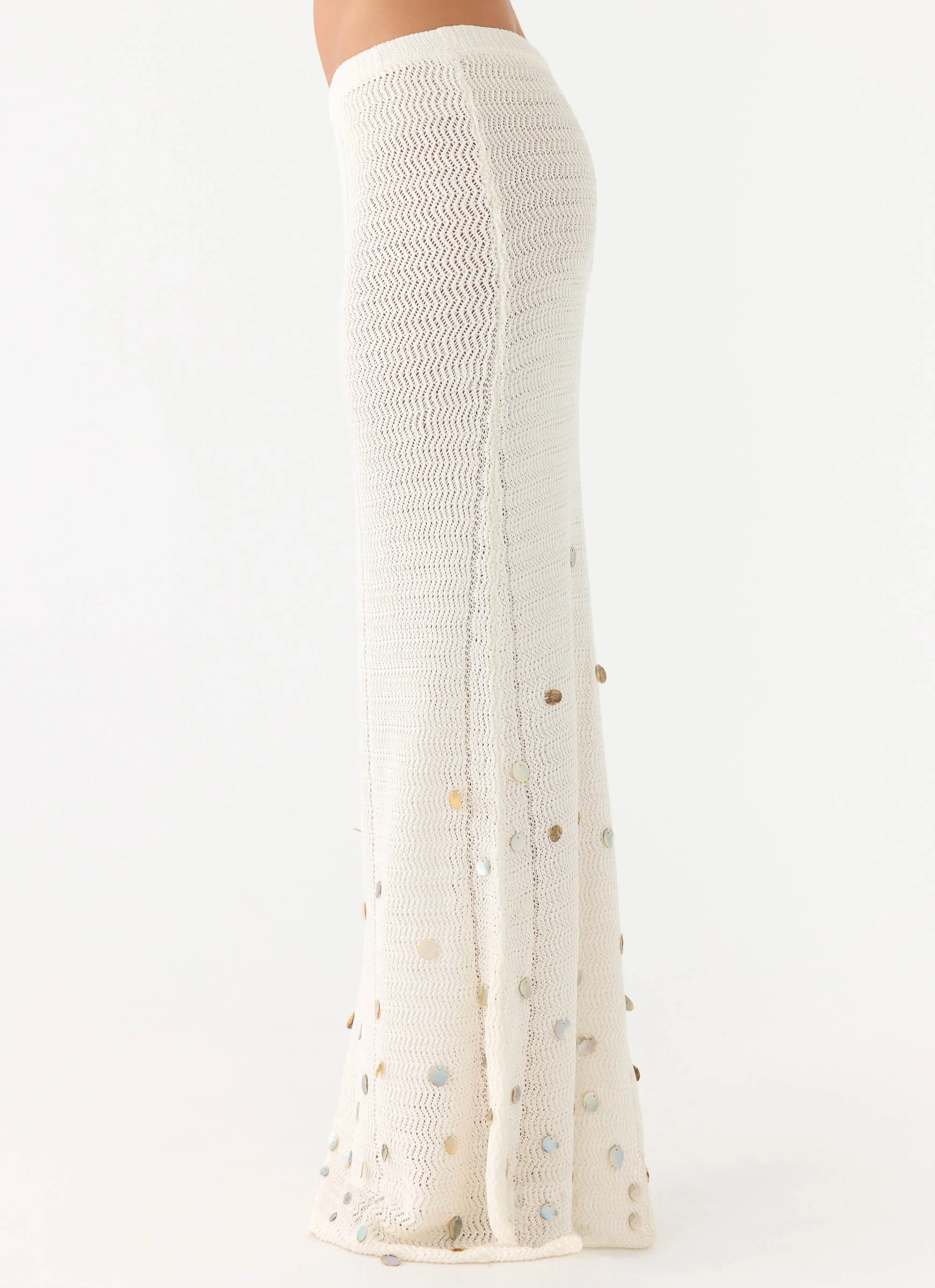 Adelaida Beaded Crochet Maxi Skirt - Ivory sold by Peppermayo product image thumbnail 2