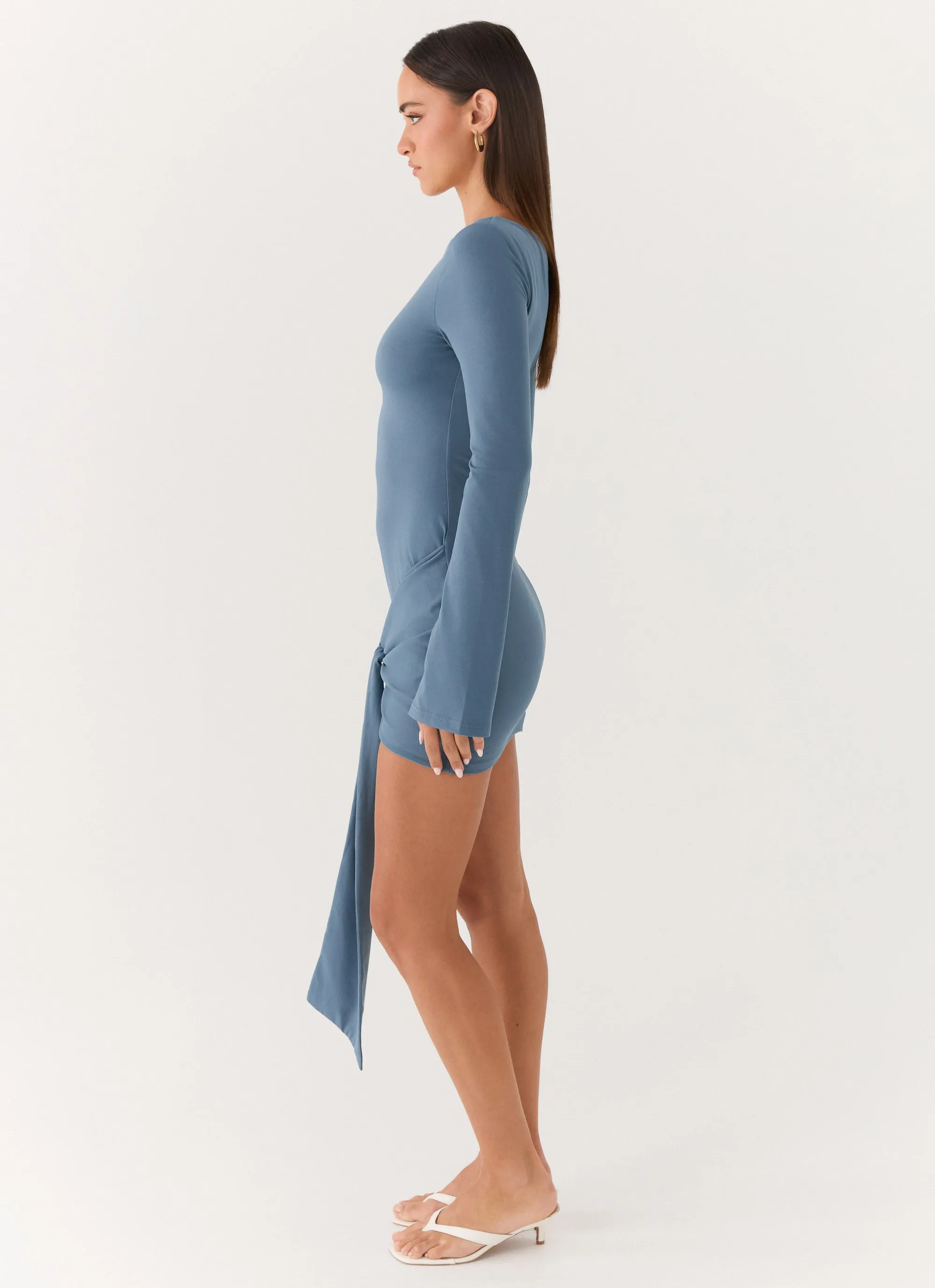 Holiday Scene Mini Dress - Coastal Blue sold by Peppermayo product image thumbnail 2