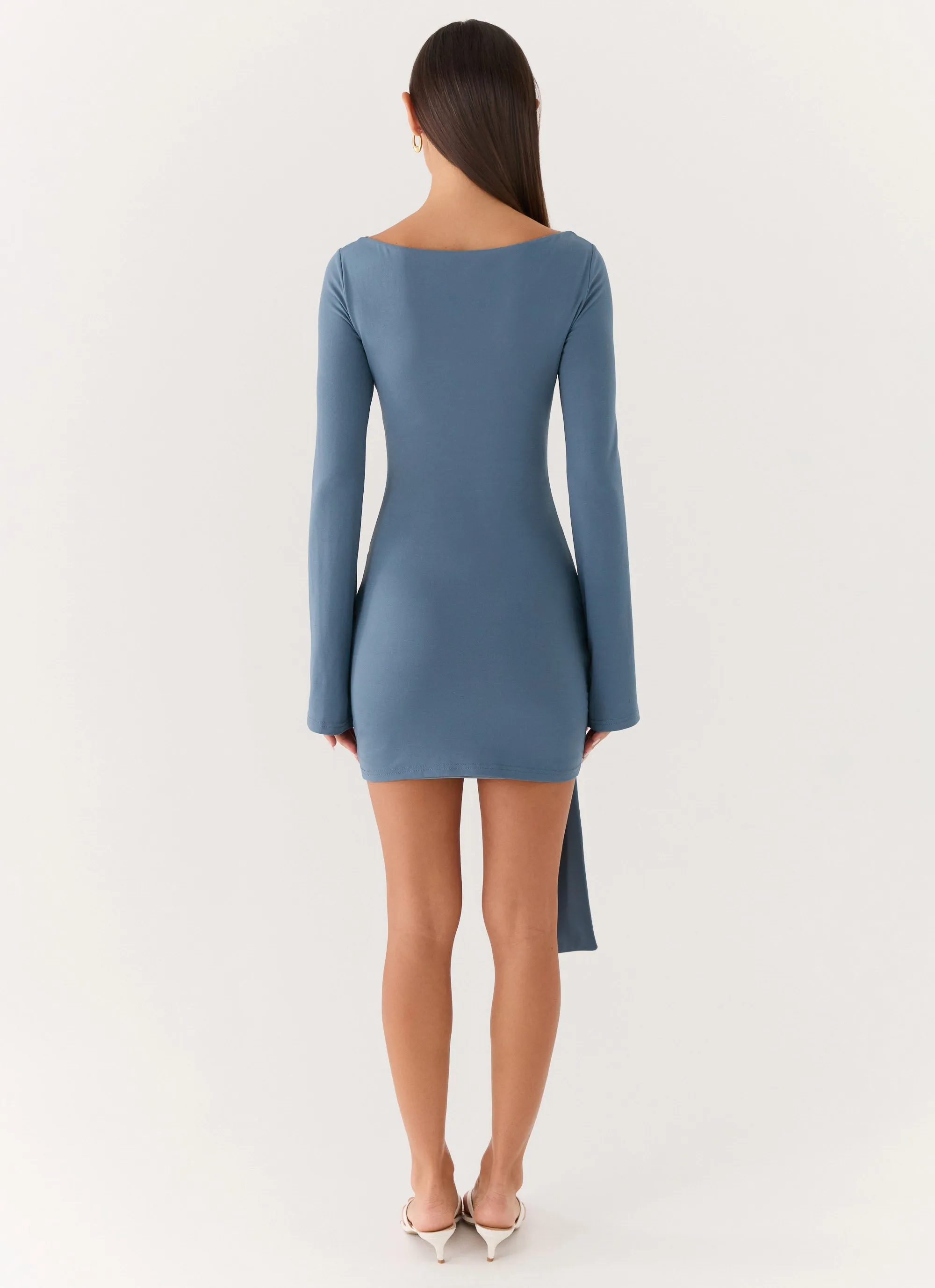 Holiday Scene Mini Dress - Coastal Blue sold by Peppermayo product image thumbnail 3