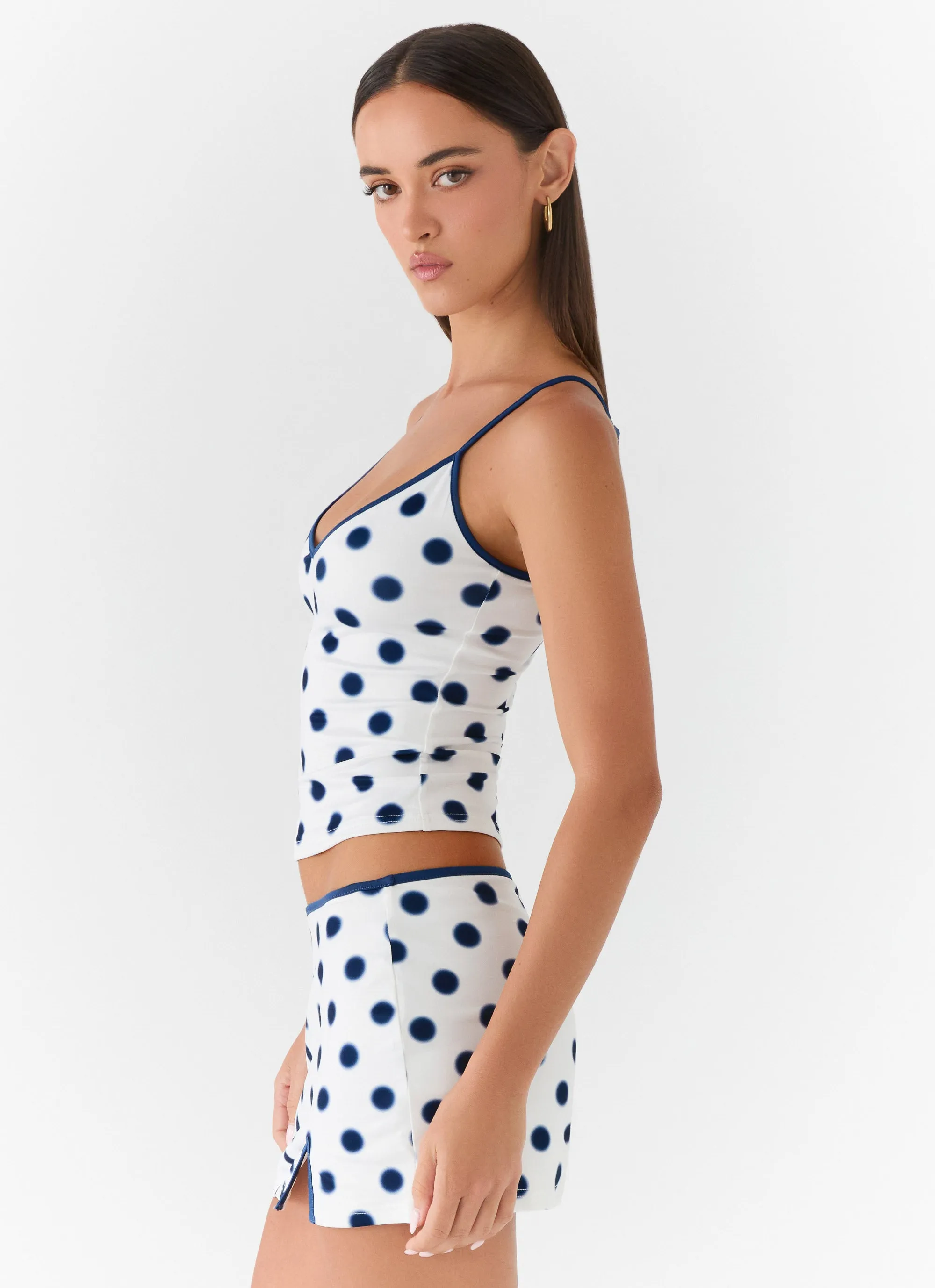 Elliot Top - Porcelain Blue Polka Dot sold by Peppermayo product image thumbnail 2