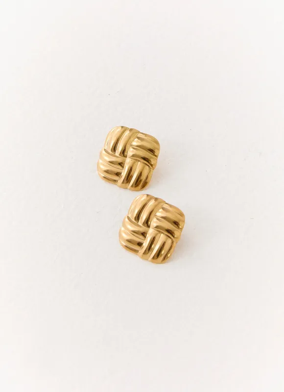 Main Thing Earrings - Gold made by Peppermayo