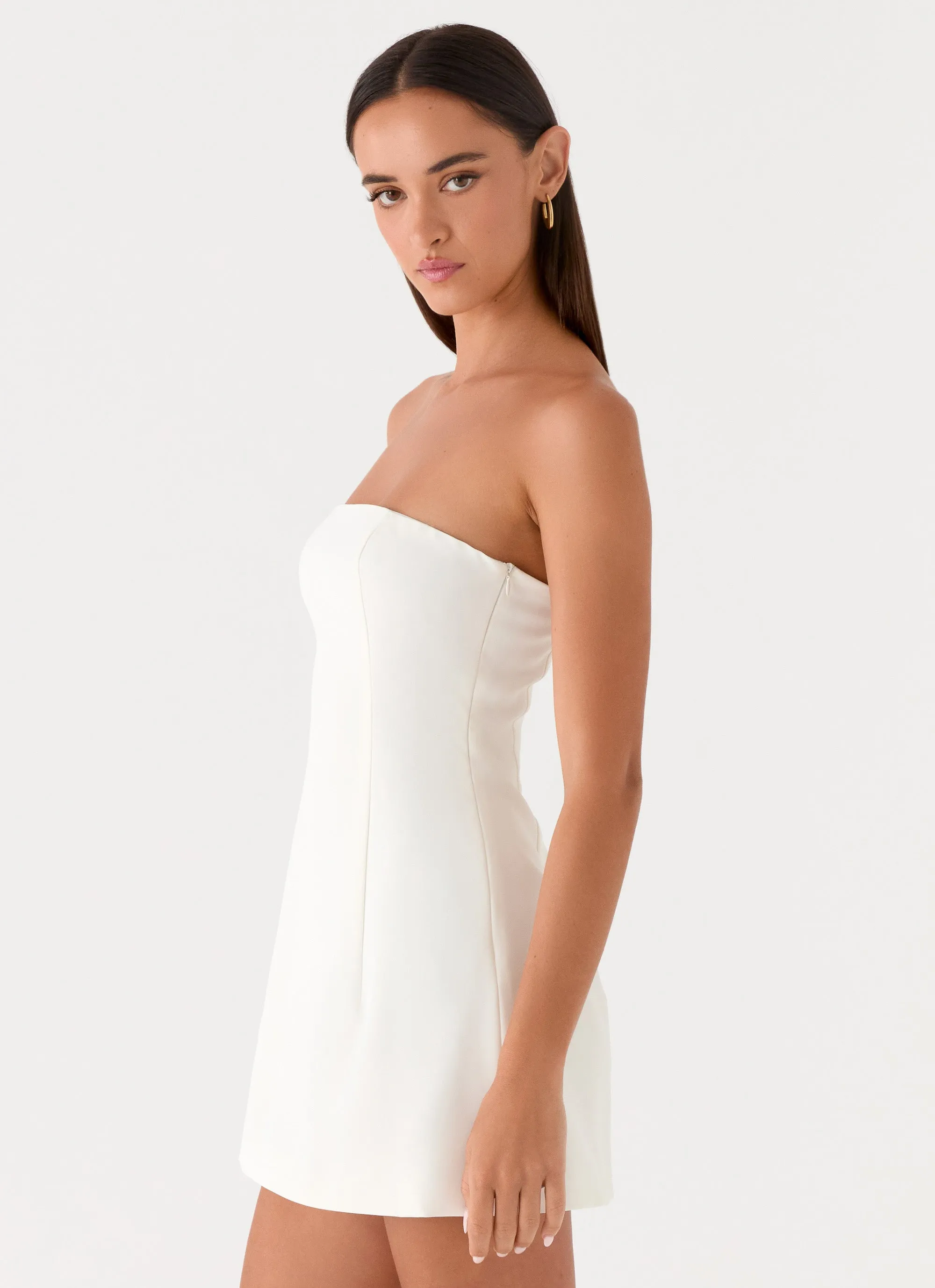 Della Strapless Mini Dress - White sold by Peppermayo product image thumbnail 2