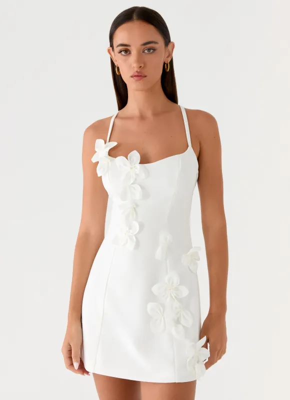 Avenya Mini Dress - White made by Peppermayo
