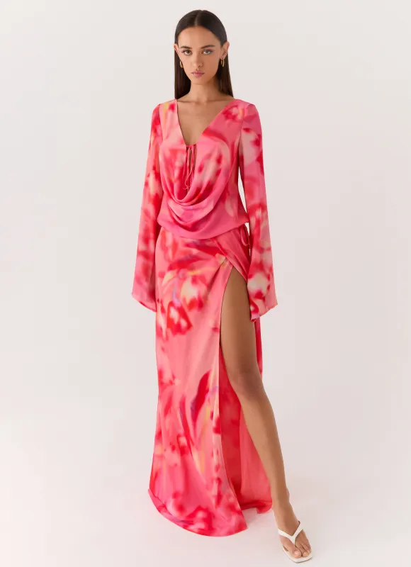 Rafaella Maxi Dress - Sun Blushed Bloom made by Peppermayo