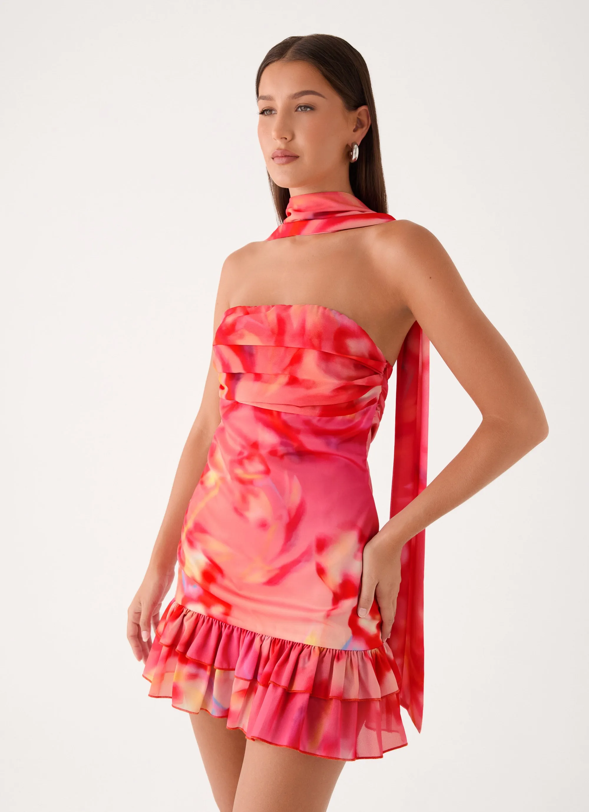 Manon Scarf Mini Dress - Sun Blushed Bloom sold by Peppermayo product image thumbnail 5