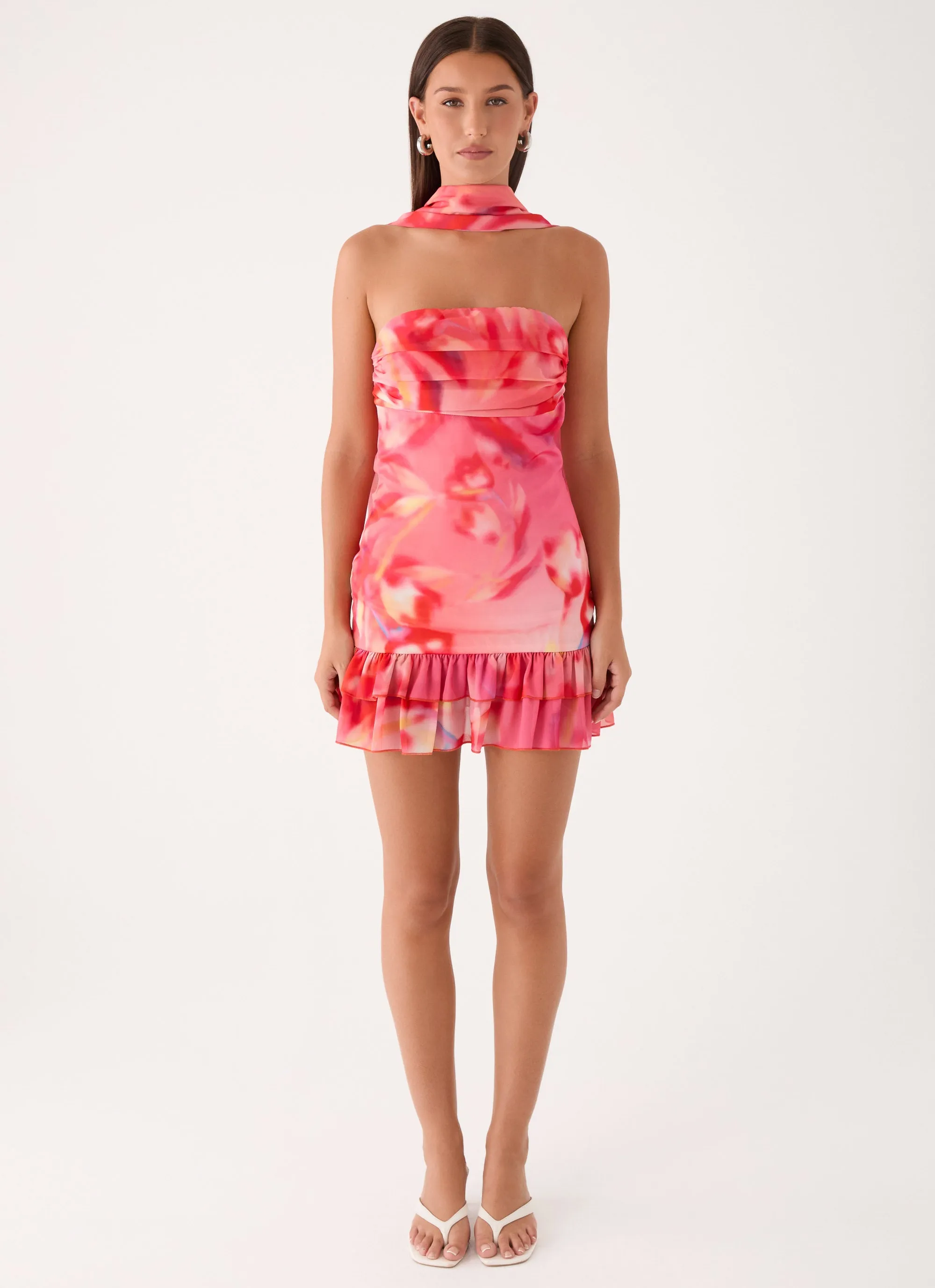 Manon Scarf Mini Dress - Sun Blushed Bloom sold by Peppermayo product image thumbnail 4