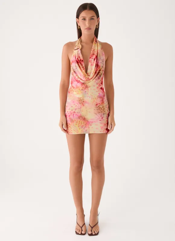 Jonna Mini Dress - Botanic Cheetah made by Peppermayo