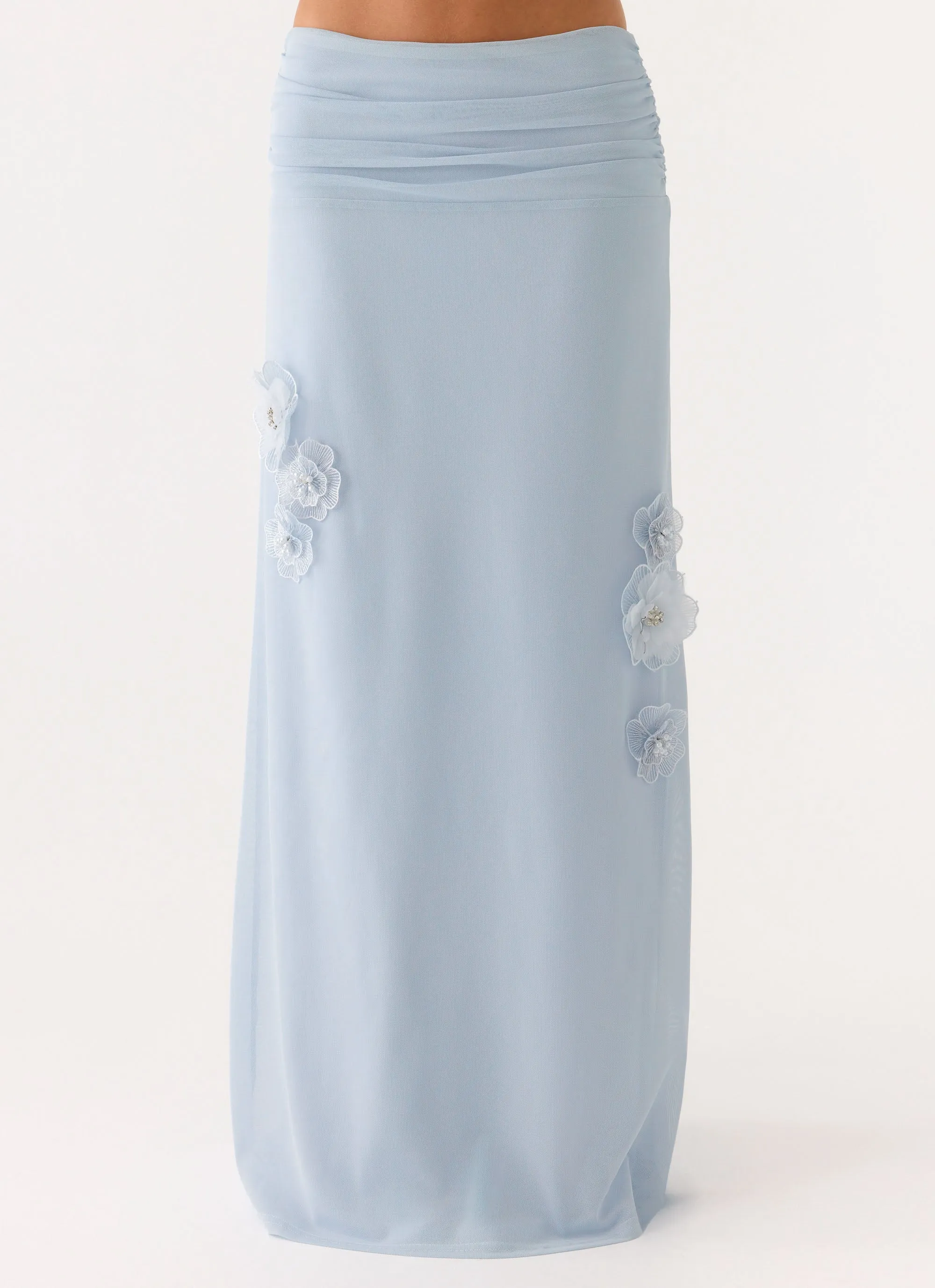 Fleur Power Maxi Skirt - Blue sold by Peppermayo product image thumbnail 3