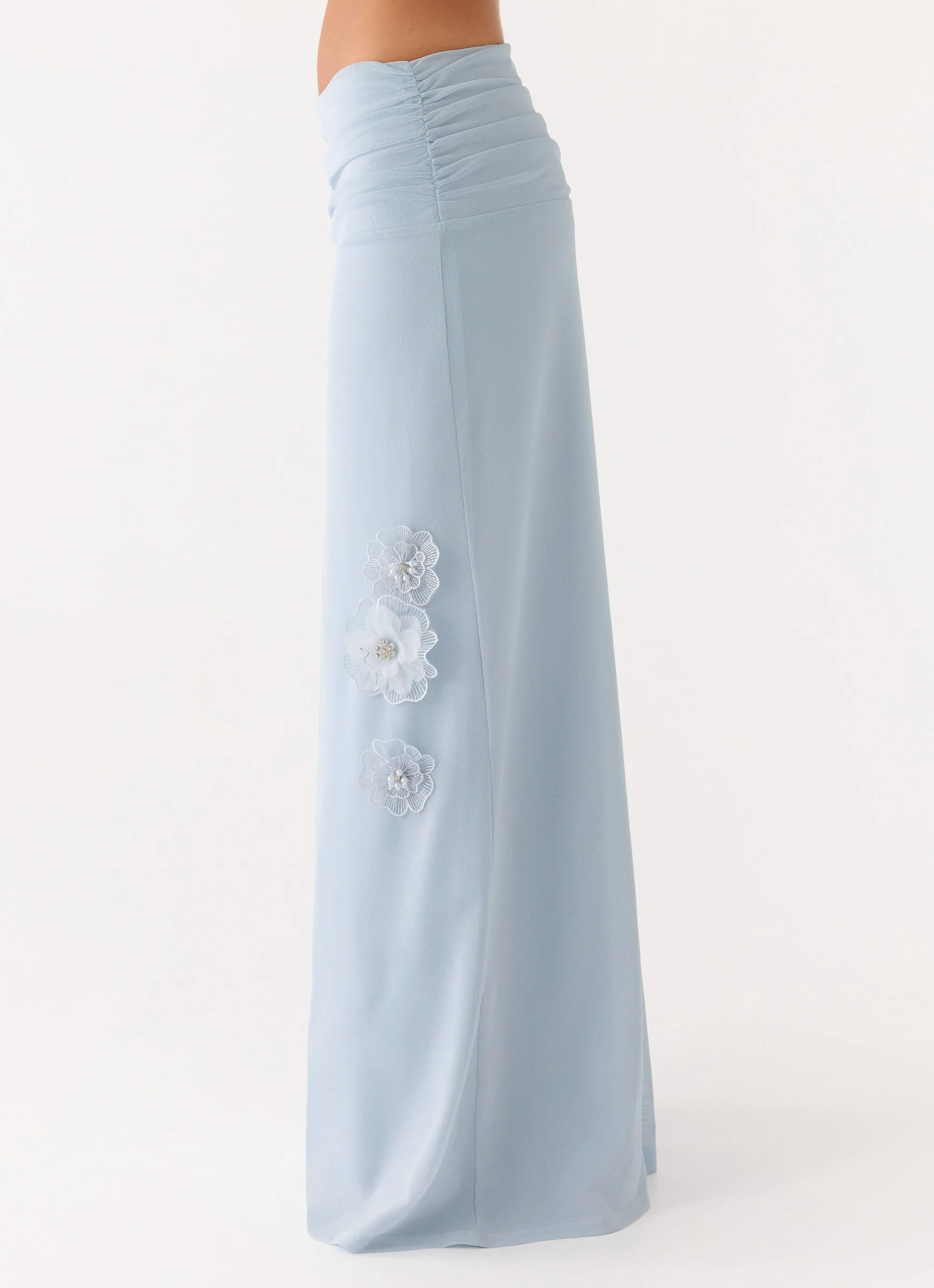 Fleur Power Maxi Skirt - Blue sold by Peppermayo product image thumbnail 4