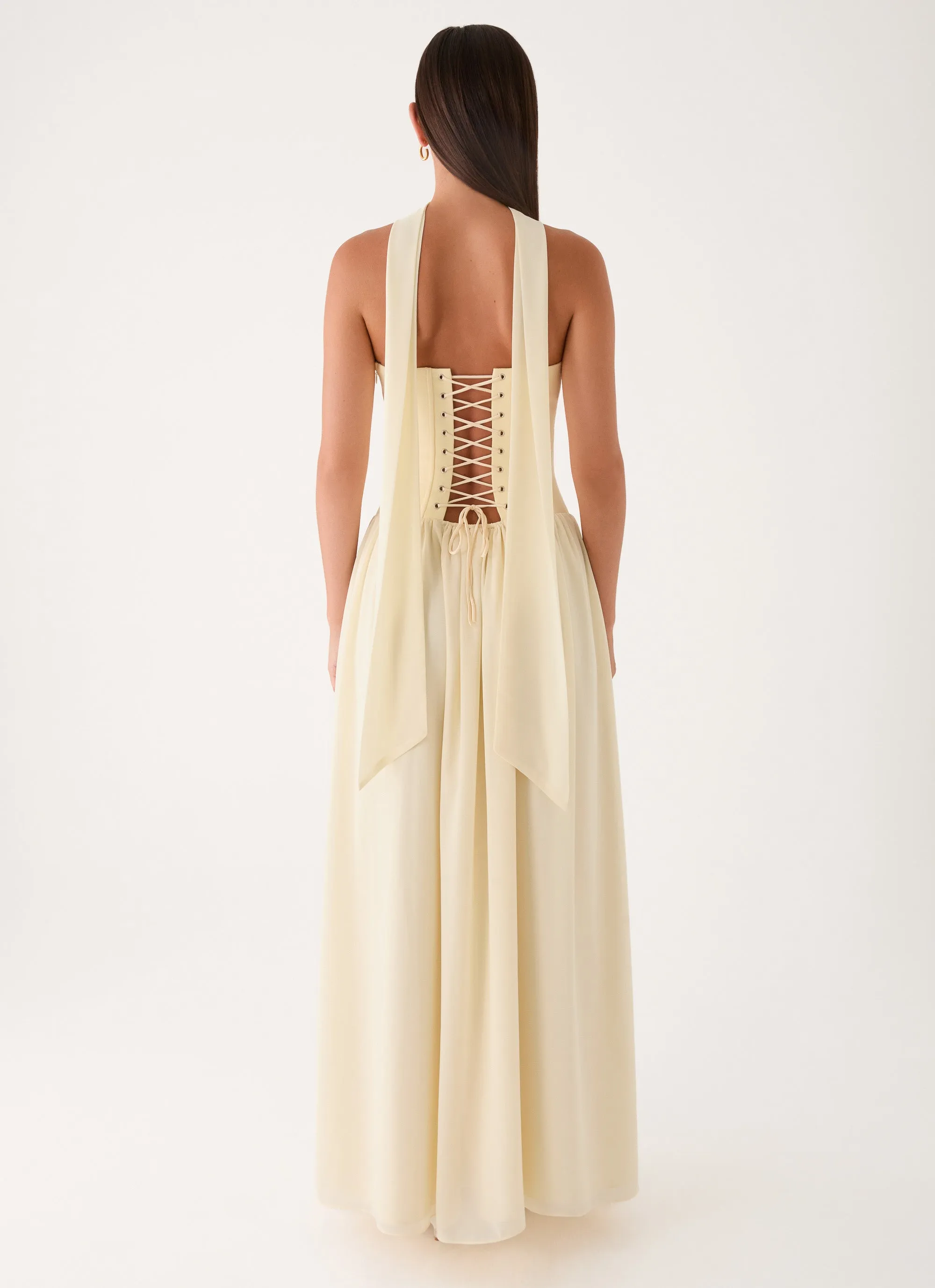 Elianah Scarf Maxi Dress - Yellow sold by Peppermayo product image thumbnail 3