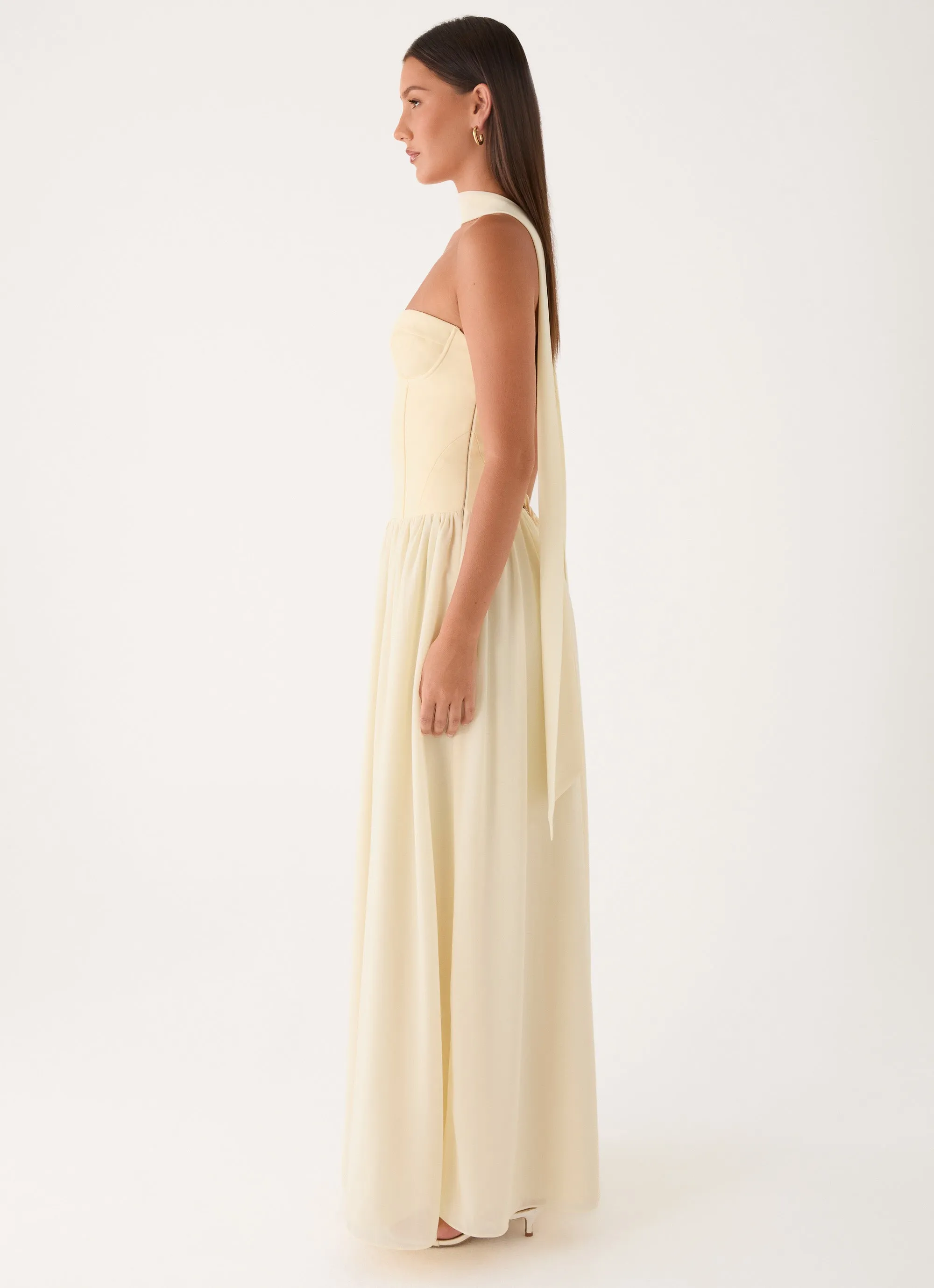 Elianah Scarf Maxi Dress - Yellow sold by Peppermayo product image thumbnail 4