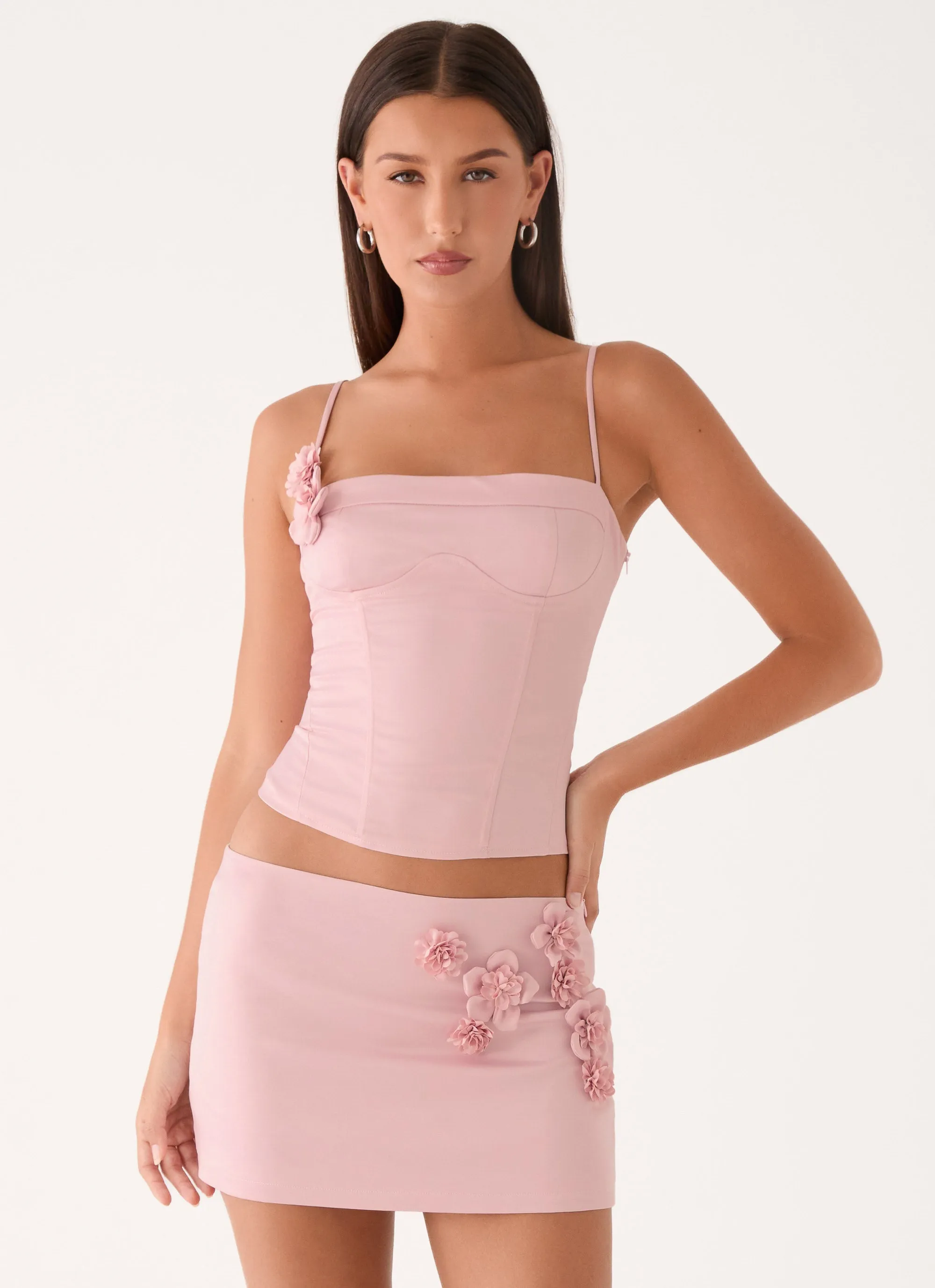Ayella Low Rise Mini Skirt - Pink sold by Peppermayo product image thumbnail 5