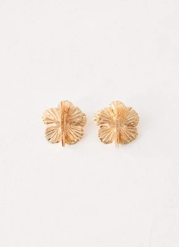 Peachy Dream Earrings - Gold made by Peppermayo