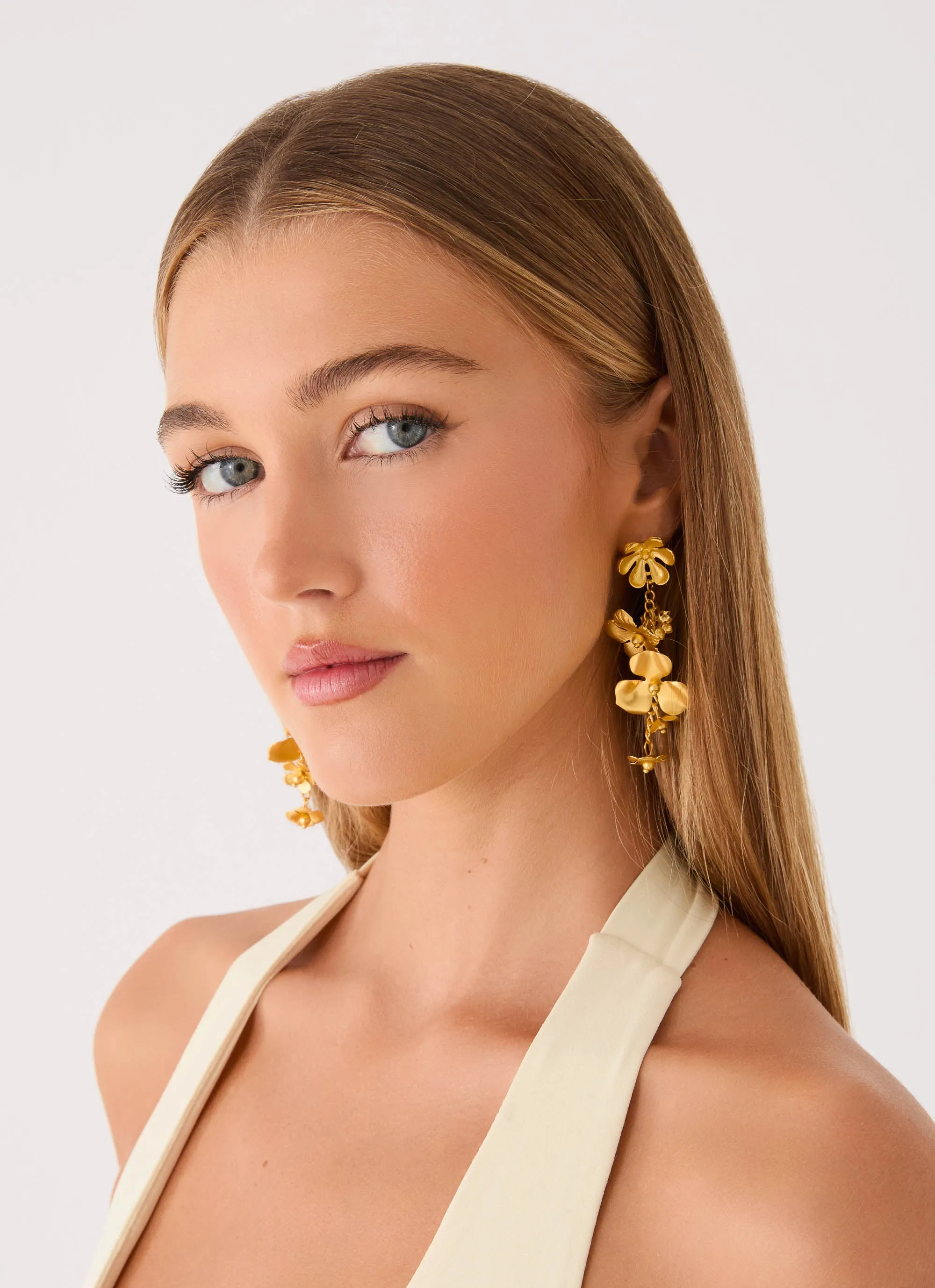 Golden Petal Earrings - Gold sold by Peppermayo product image thumbnail 3
